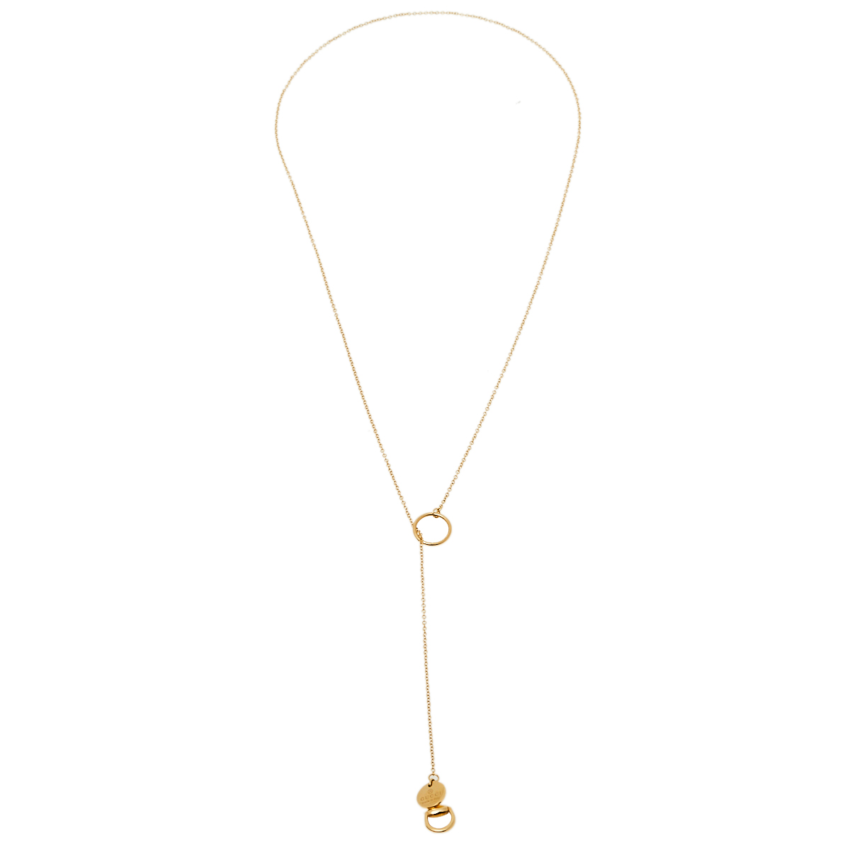 

Gucci Horsebit 18K Yellow Gold Lariat Necklace