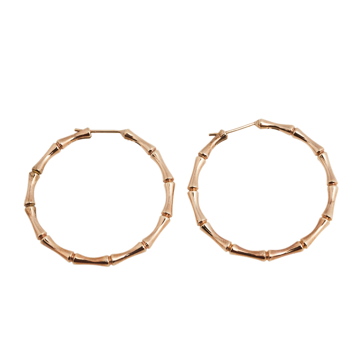

Gucci Bamboo 18K Rose Gold Hoop Earrings