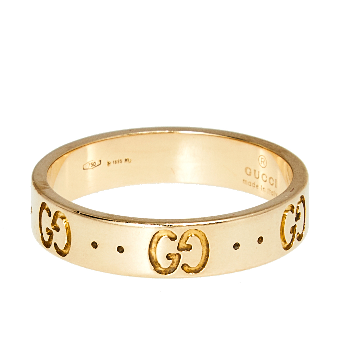 

Gucci Icon 18k Rose Gold Band Ring Size
