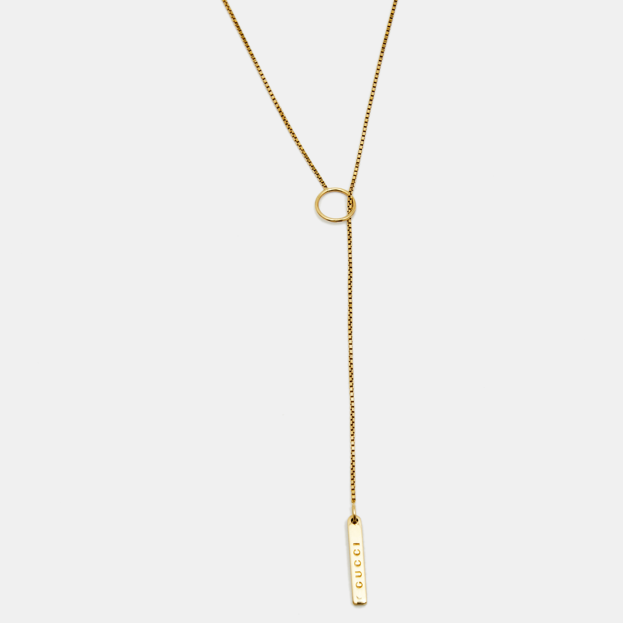 

Gucci Link To Love 18K Yellow Gold Lariat Necklace