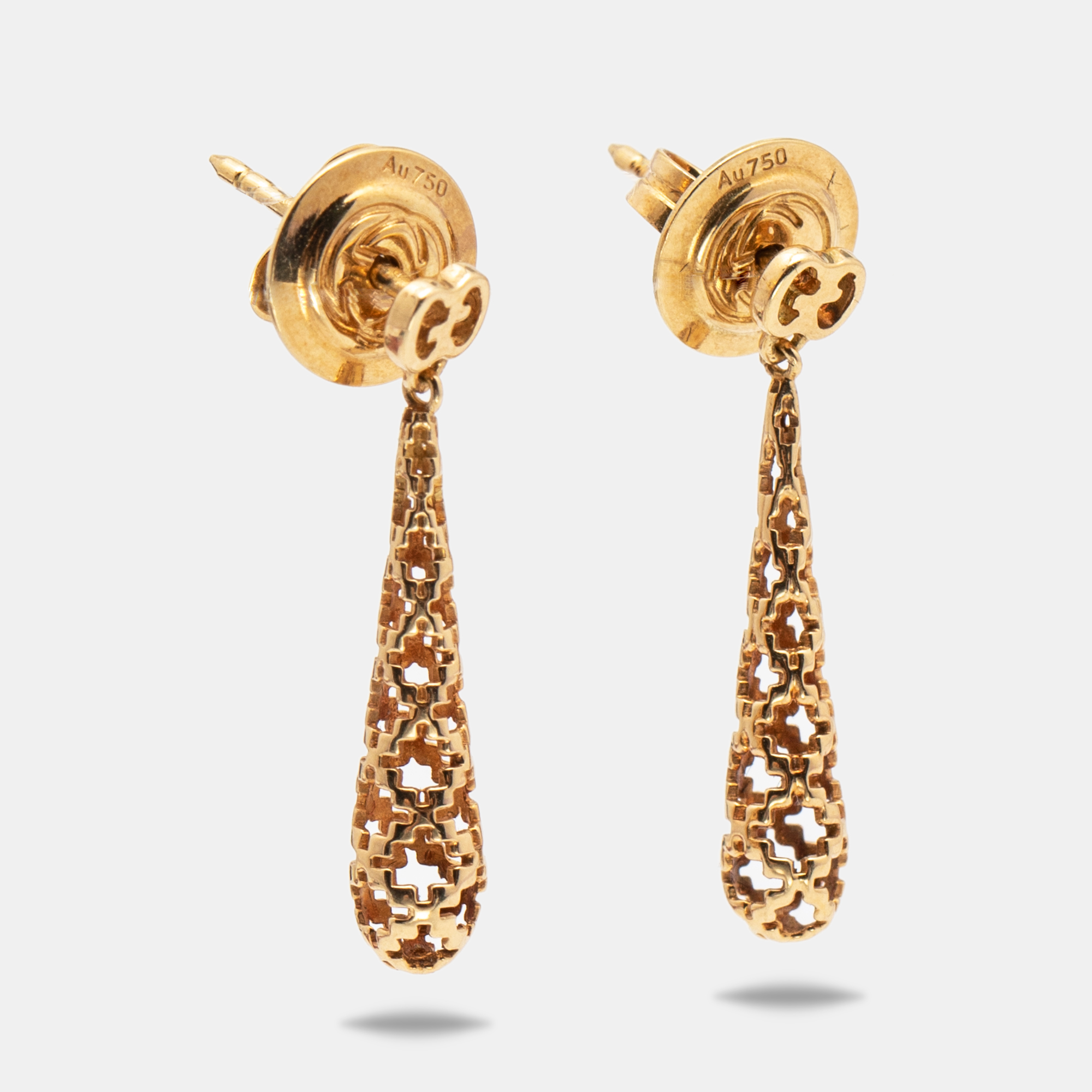 

Gucci Diamantissima 18K Rose Gold Drop Earrings