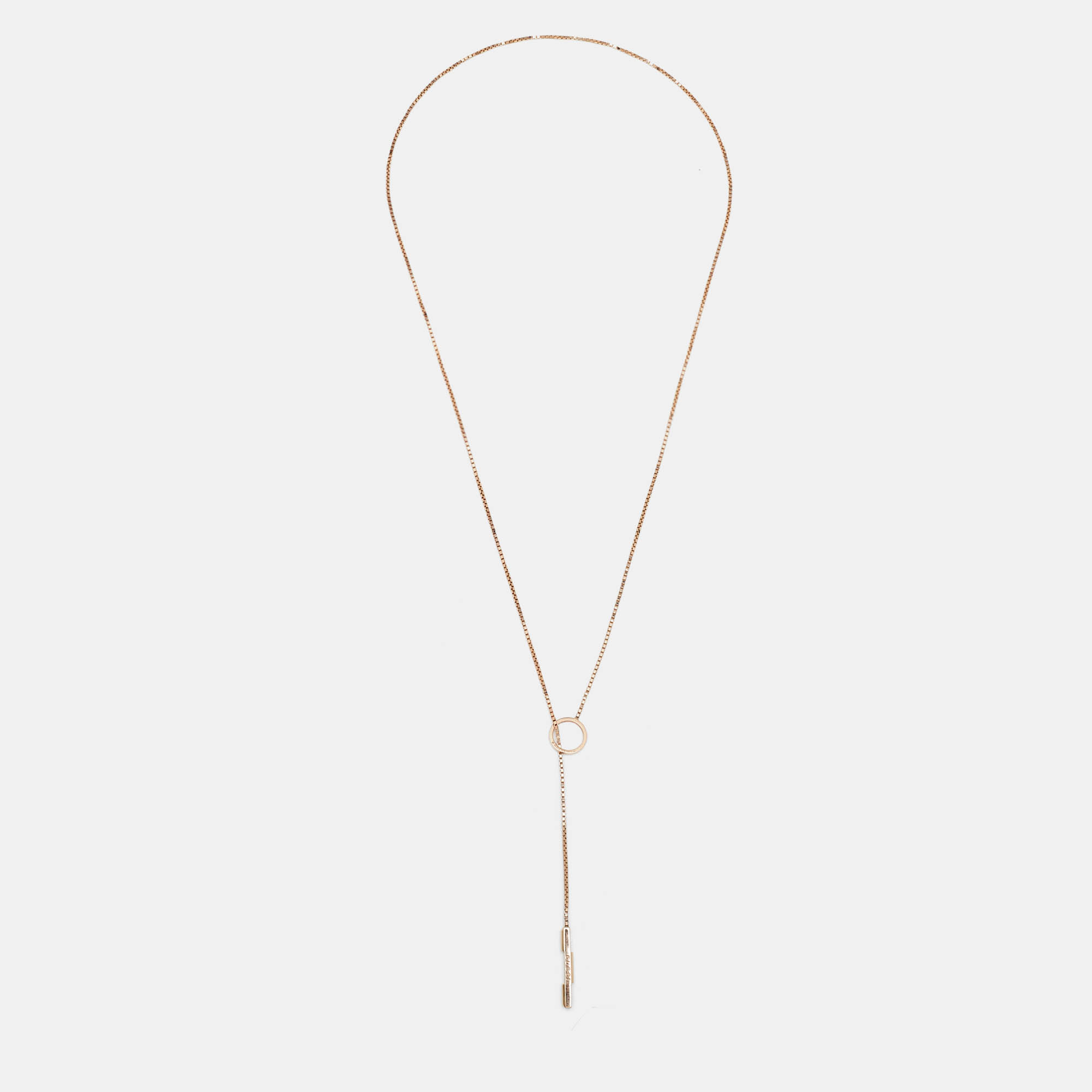 

Gucci Link to Love 18K Rose Gold Lariat Necklace