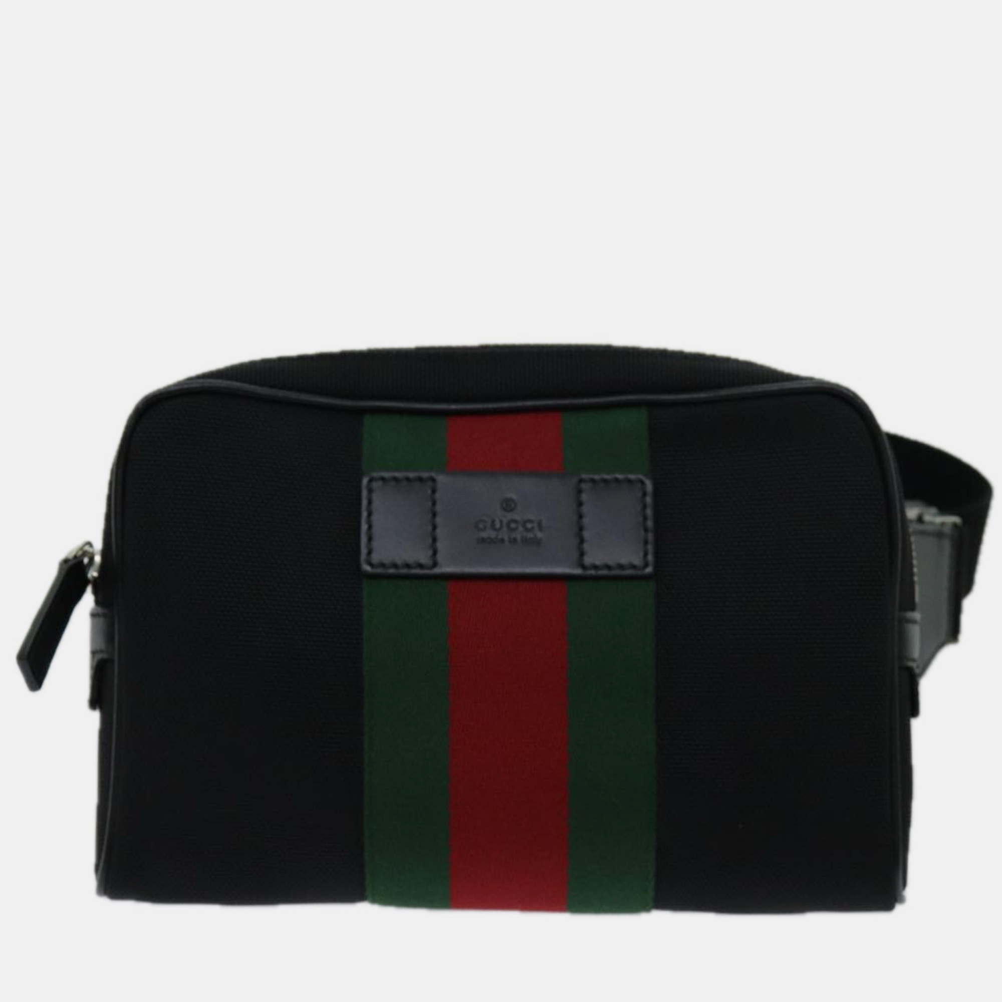 

Gucci Black Canvas Web Belt bag