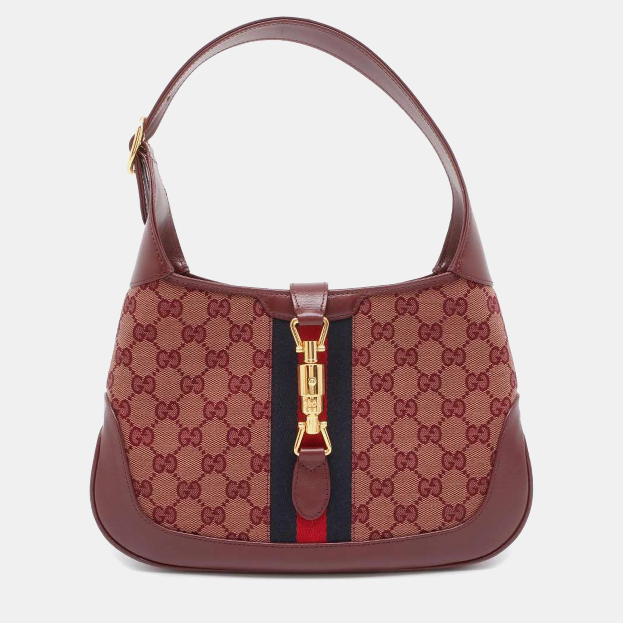 

Gucci Red Canvas  Jackie 1961 Shoulder Bag