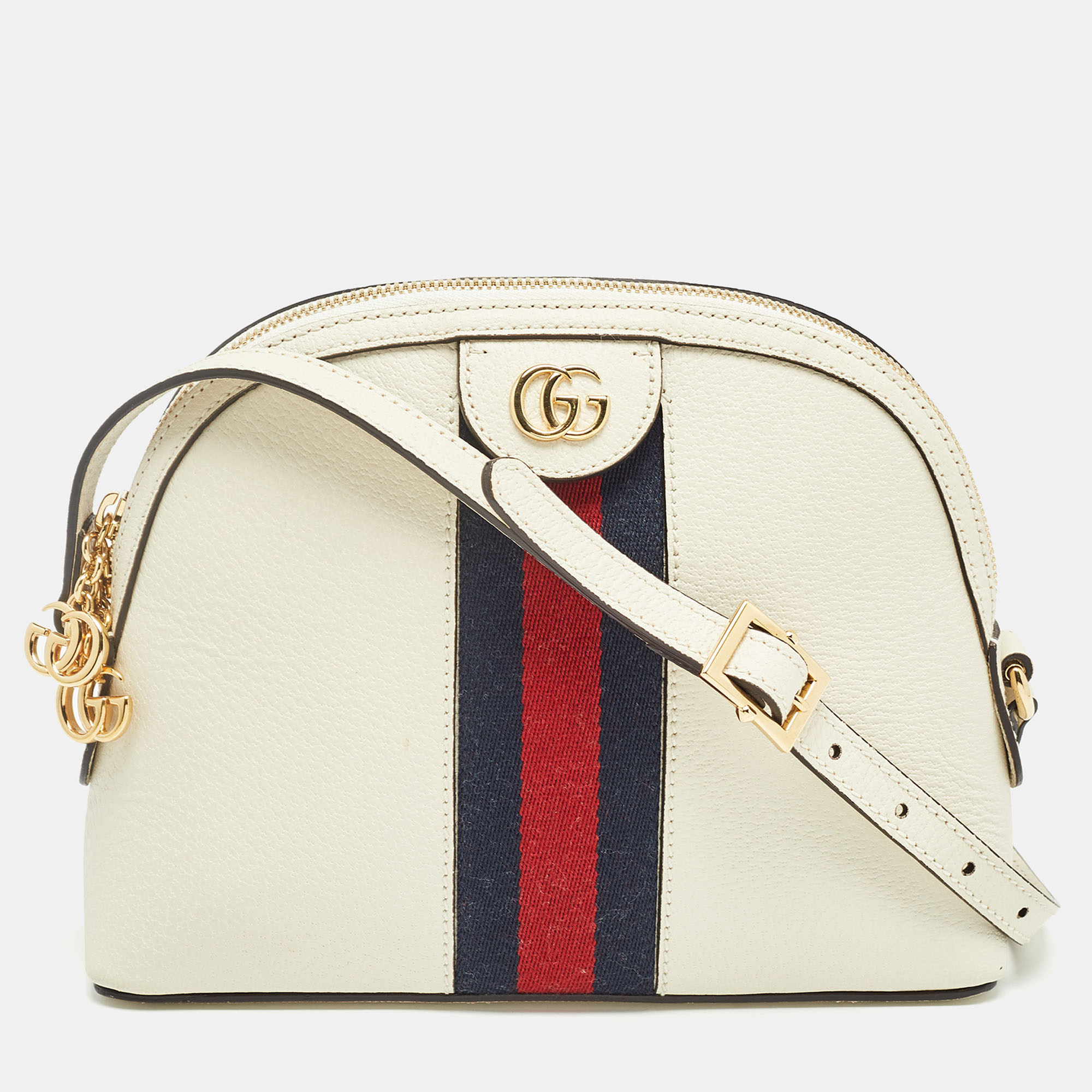 

Gucci Off White Leather Small Ophidia Crossbody Bag