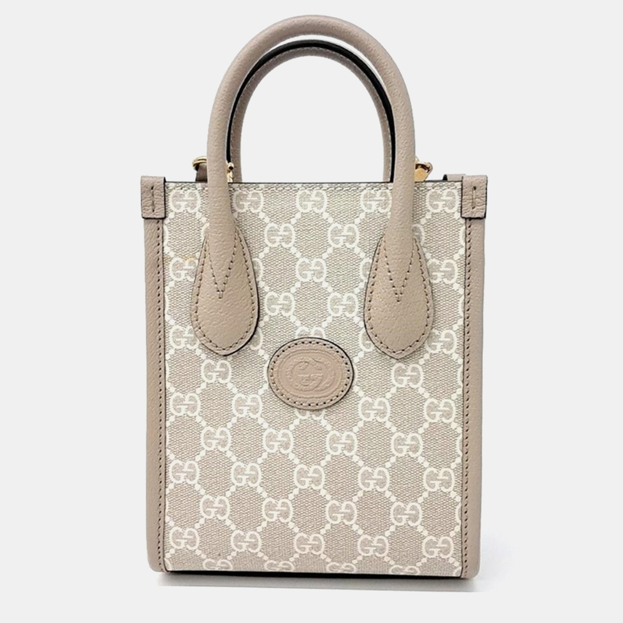 

Gucci Interlocking G Mini Tote Bag, Beige