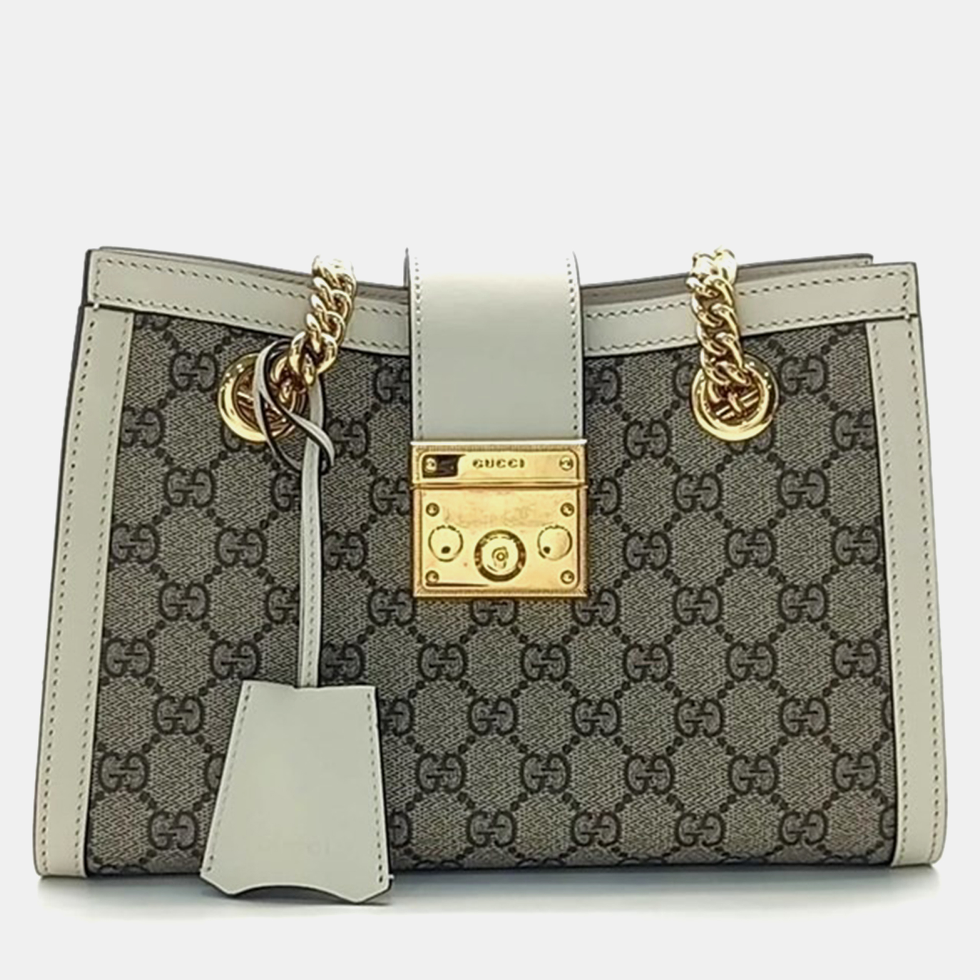 

Gucci GG Canvas Padlock Small Shoulder Bag, Beige