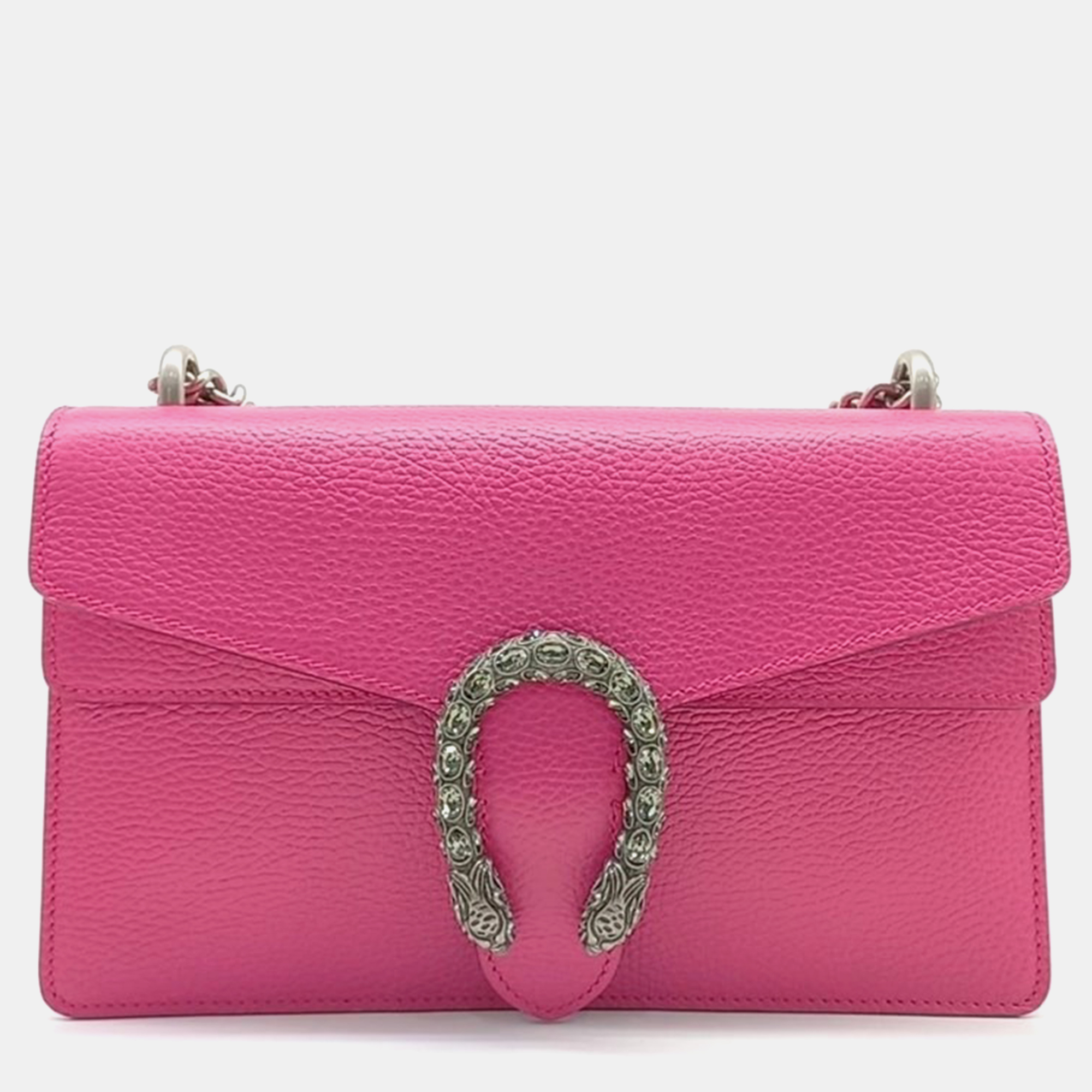 Pink Leather Dionysus Chain Shoulder Bag