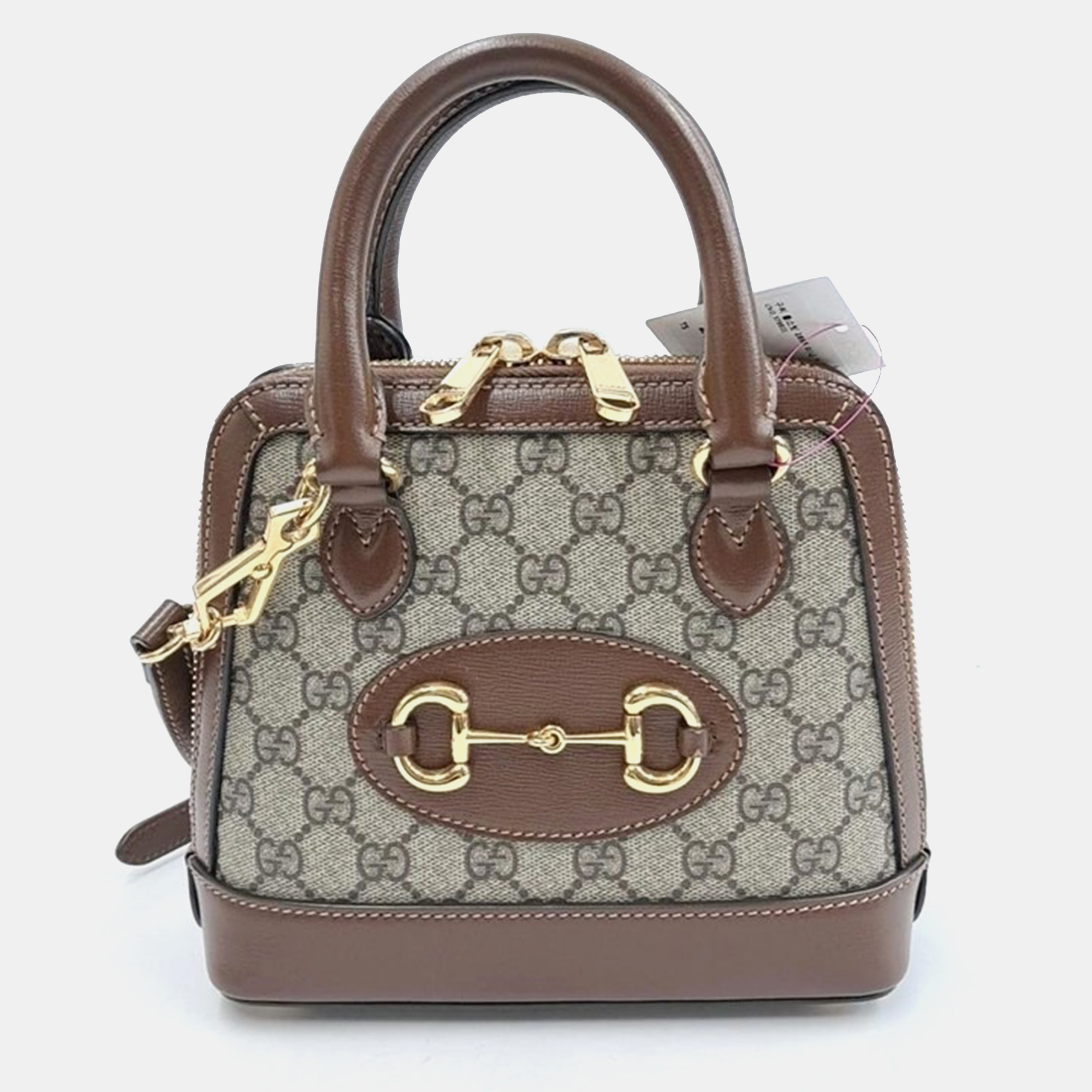 

Gucci Beige Leather Horsebit 1955 Mini Top Handle Bag