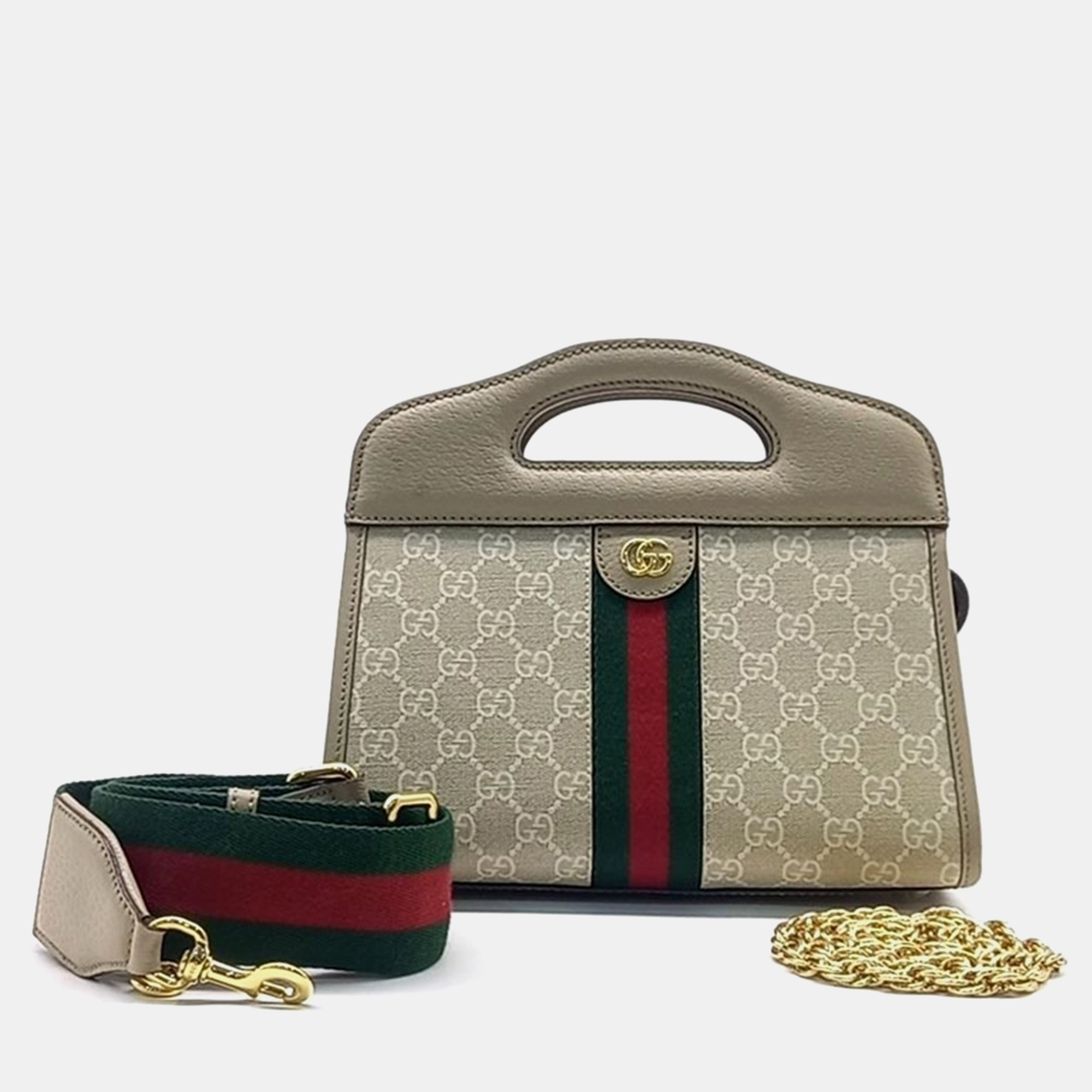

Gucci GG Supreme Web Tote Bag, Beige
