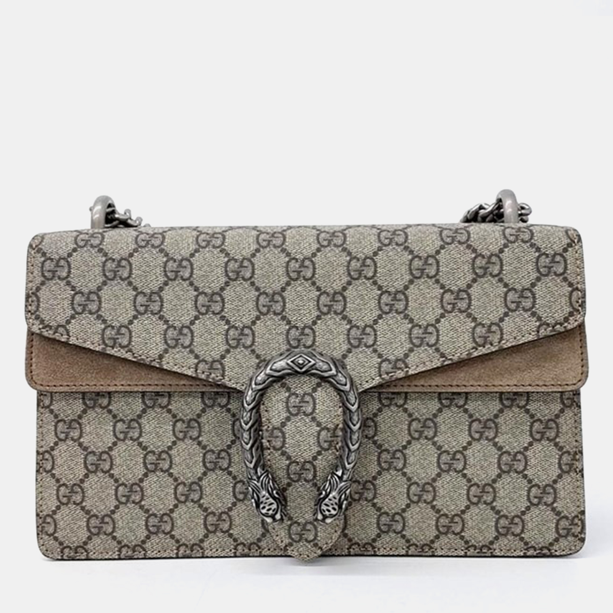 

Gucci Brown PVC Dionysus Chain Shoulder Bag, Beige