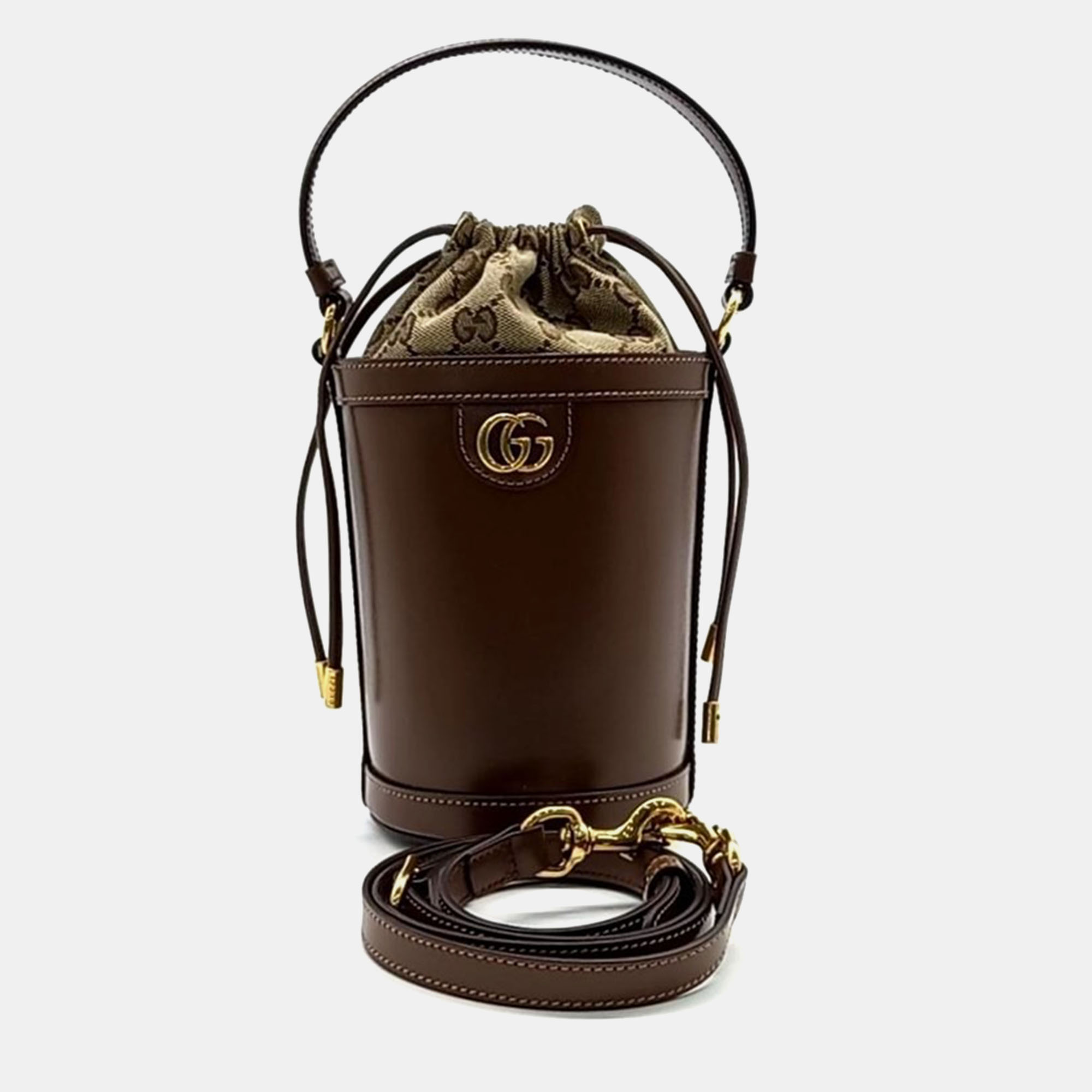 

Gucci Odipia Mini Bucket Bag, Brown