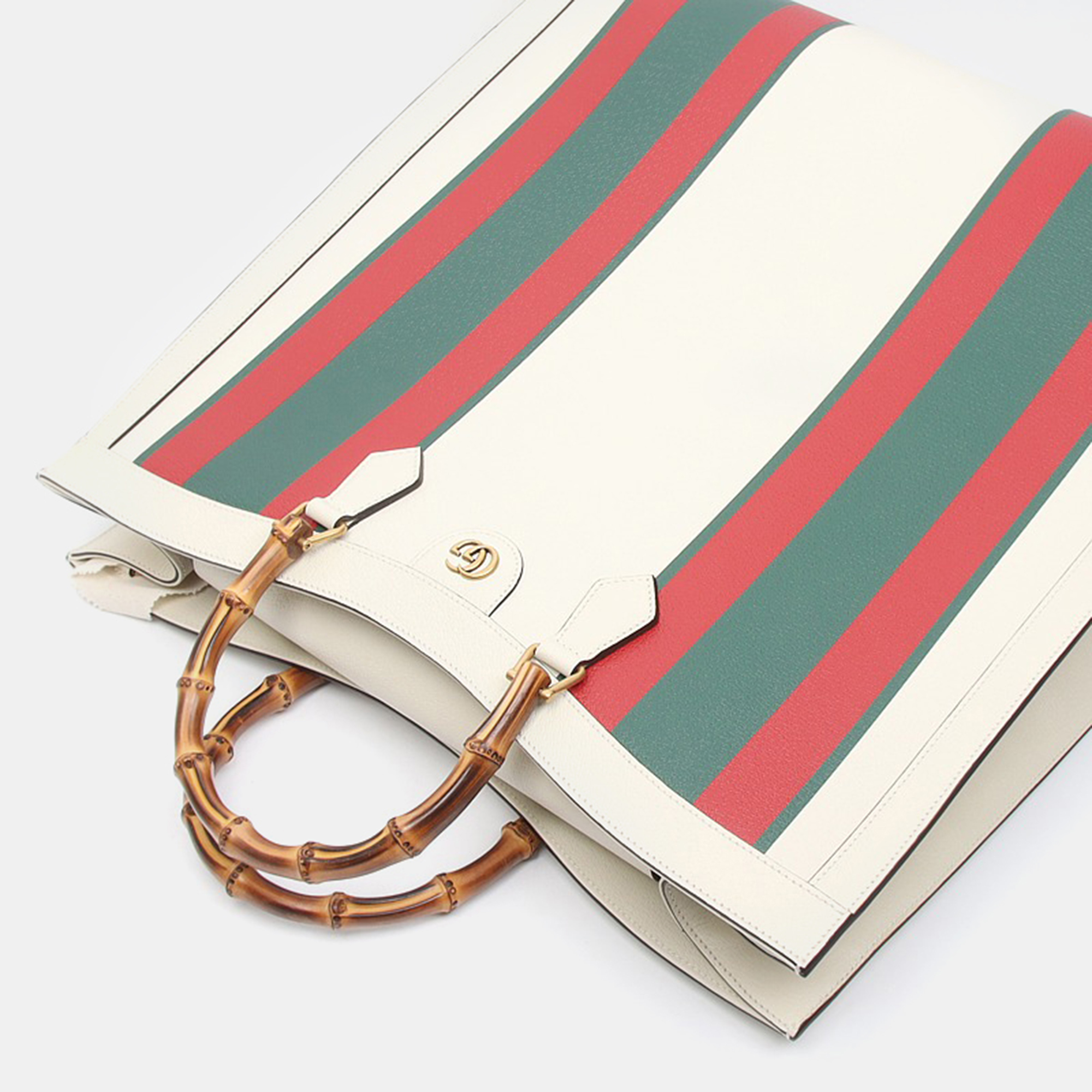 Gucci White Diana Maxi Tote Bag 