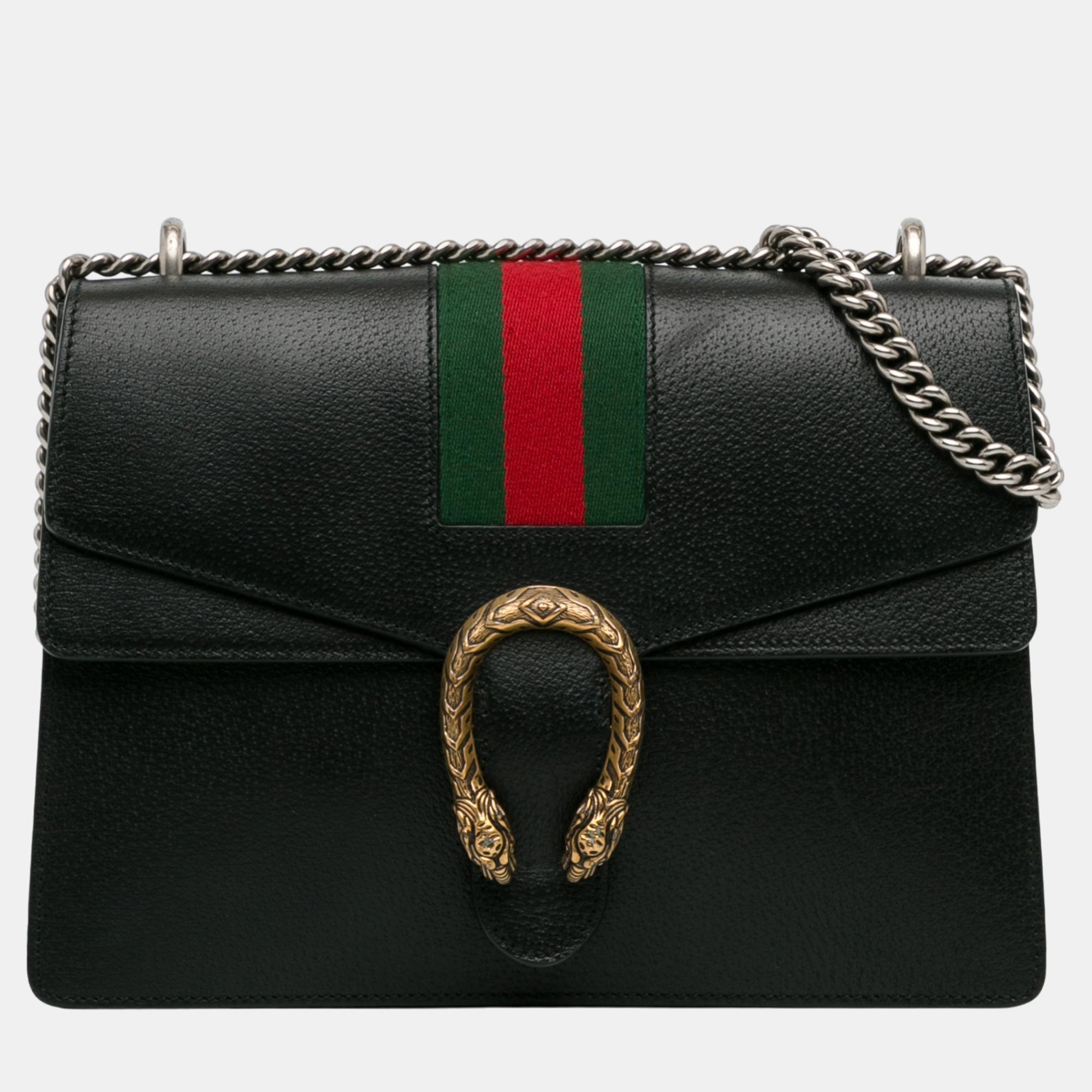 

Gucci Black Medium Dionysus Web Shoulder Bag