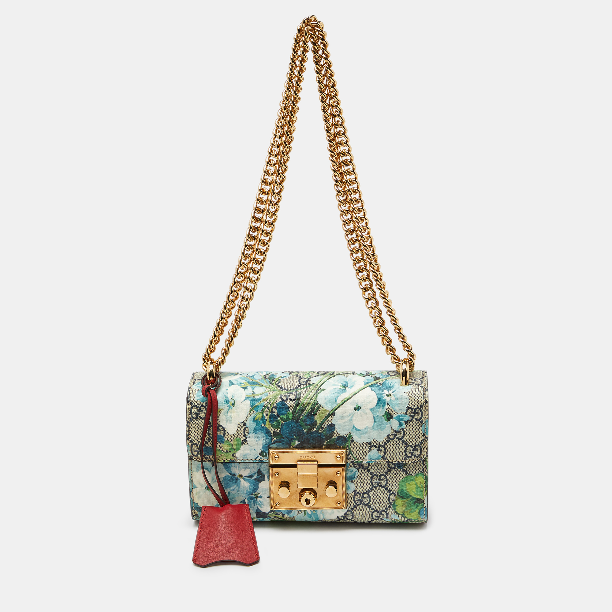 

Gucci Multicolor Tian GG Supreme Canvas Small Padlock Shoulder Bag
