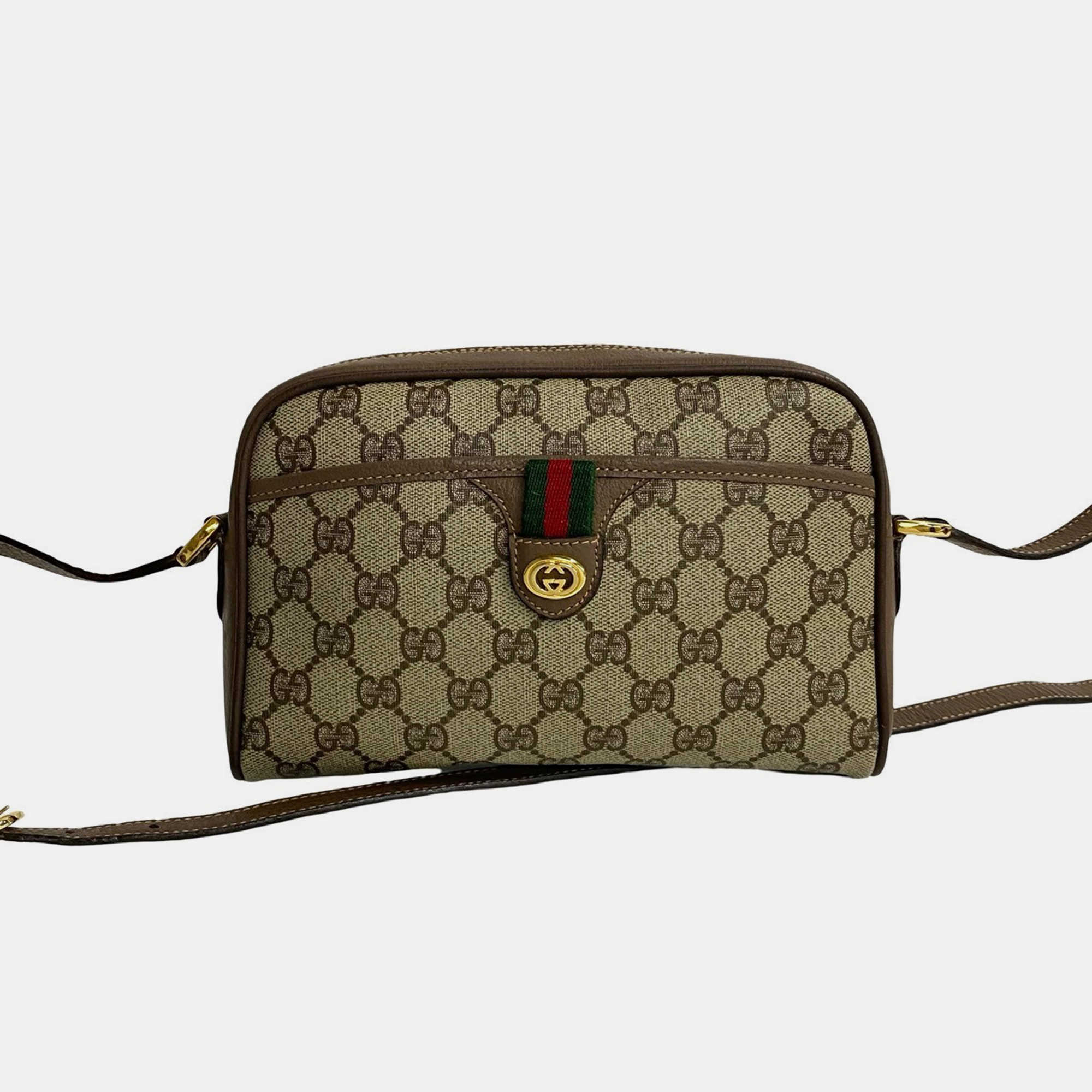 

Gucci Beige GG Supreme Canvas and Leather Ophidia Shoulder Bag