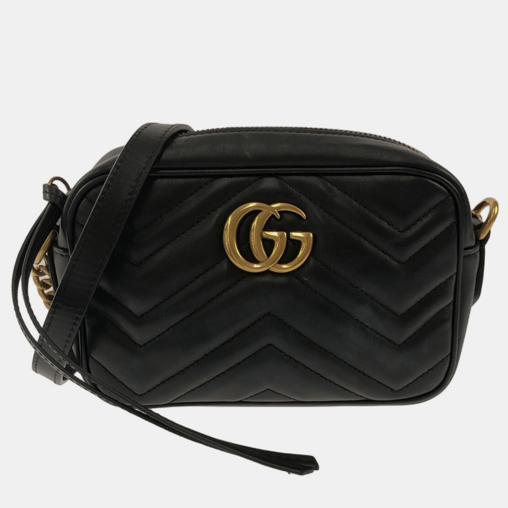 

Gucci Mini GG Marmont Matelasse Crossbody Bag, Black