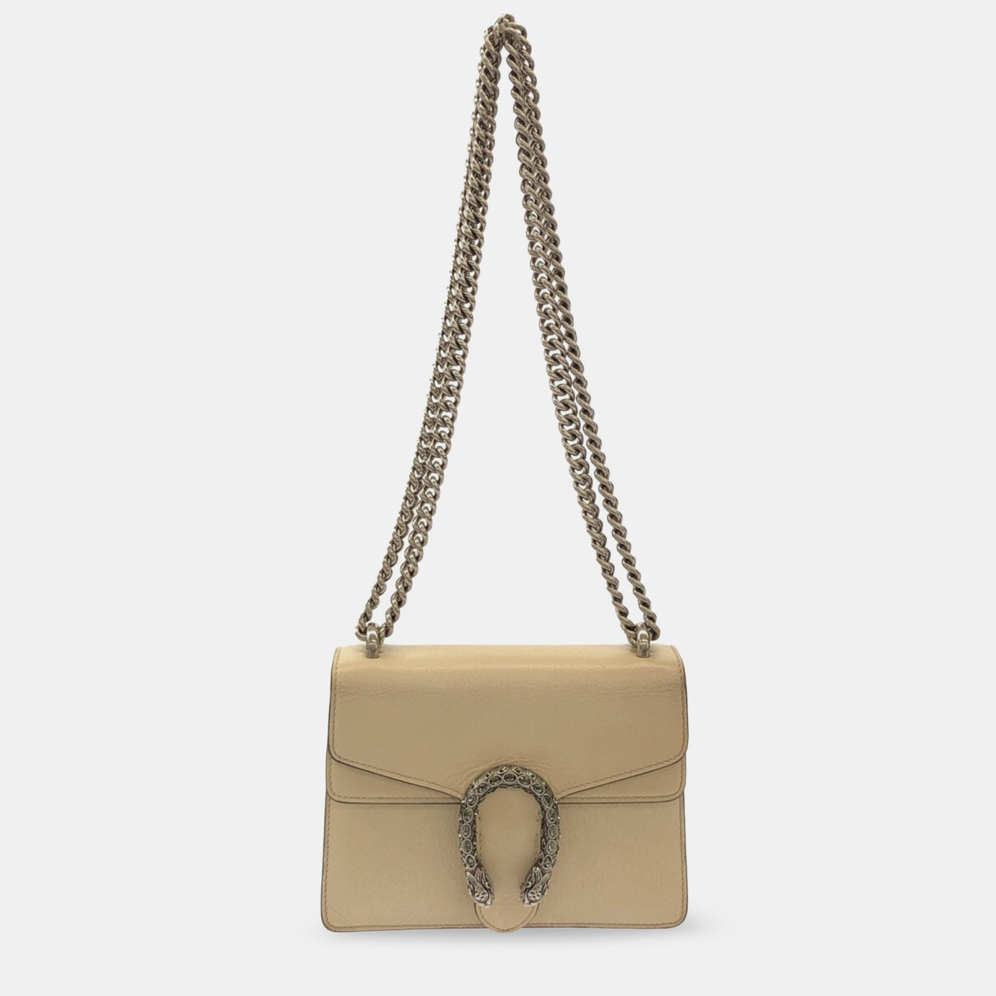 

Gucci Mini Dionysus Leather Crossbody Bag, Beige