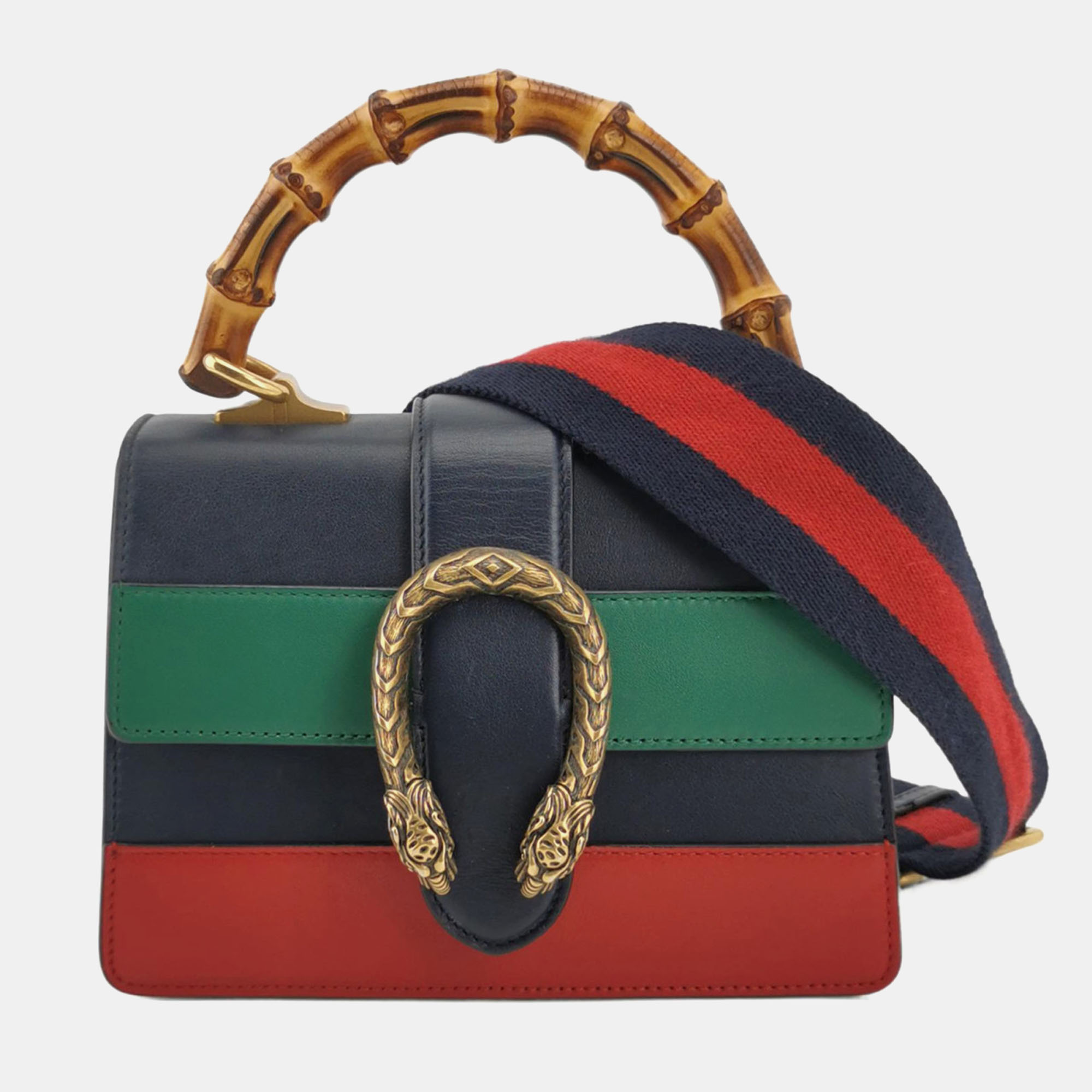 

Gucci Tricolor Calfskin Dionysus Bamboo Top Handle Bag, Multicolor