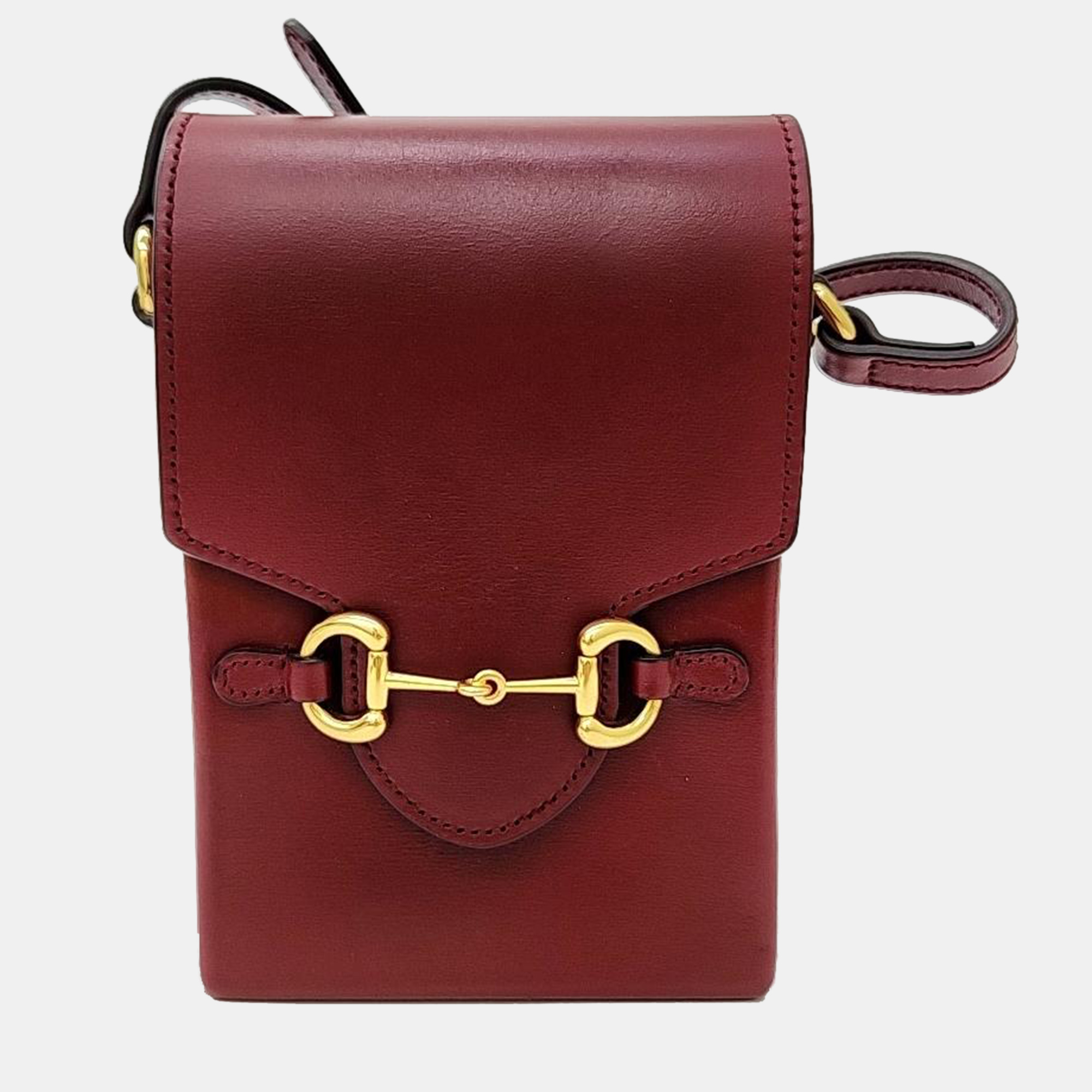 

Gucci Cherry Red Calfskin Mini Horsebit 1955 Crossbody Bag