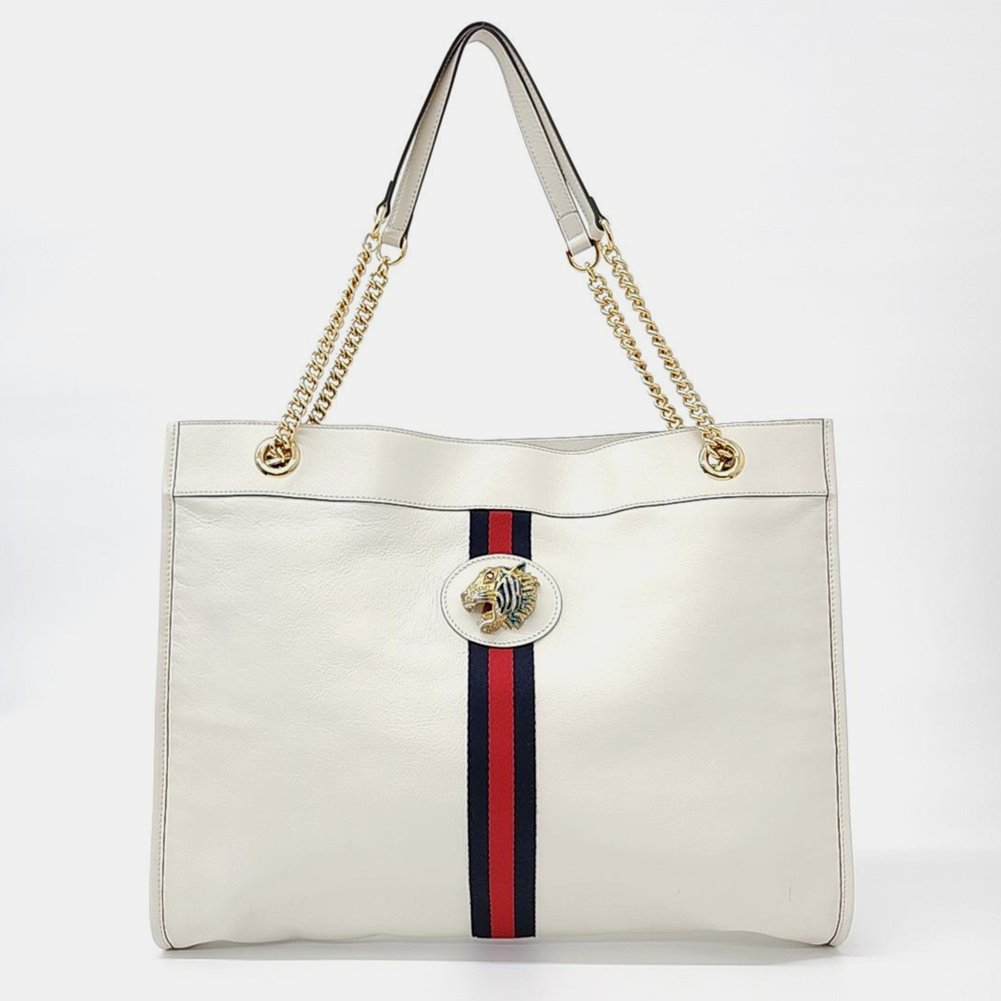 

Gucci Rajah Tiger Head Shoulder Bag, White