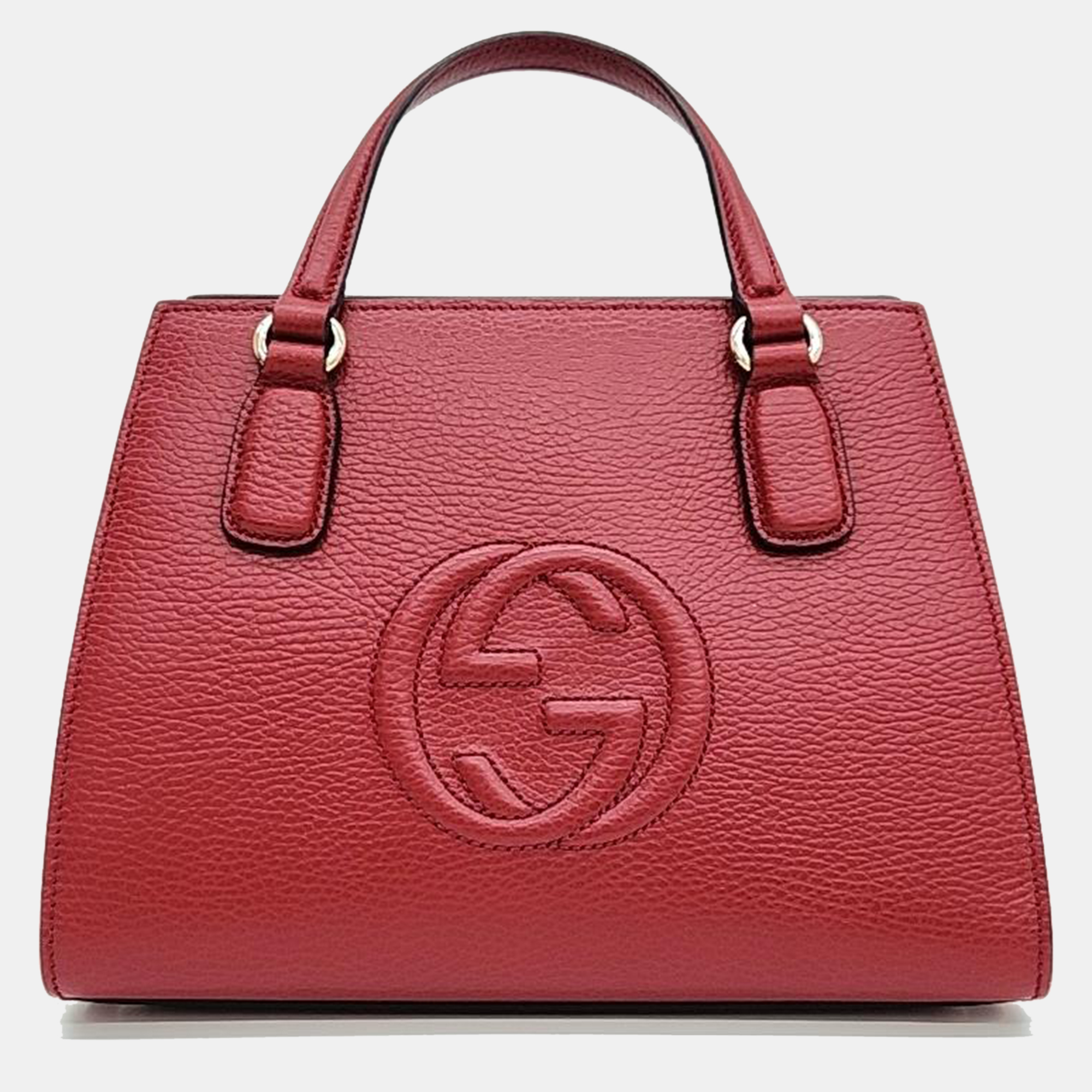 

Gucci Soho Leather Top Handle Bag, Red