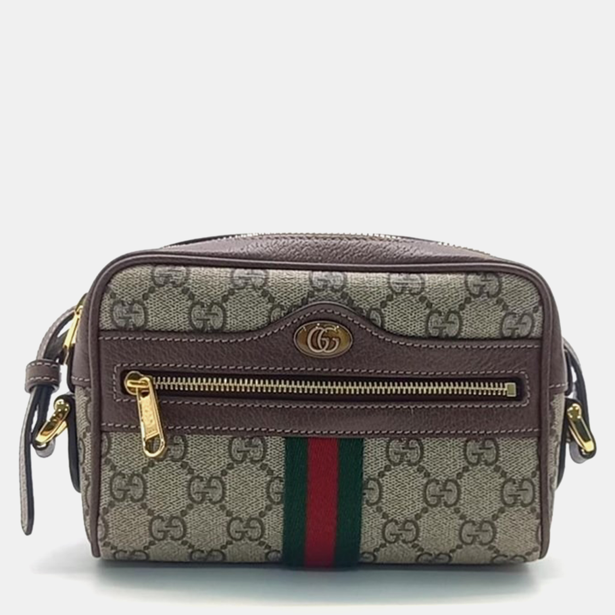 

Gucci Ophidia Supreme Mini Crossbody Bag, Beige