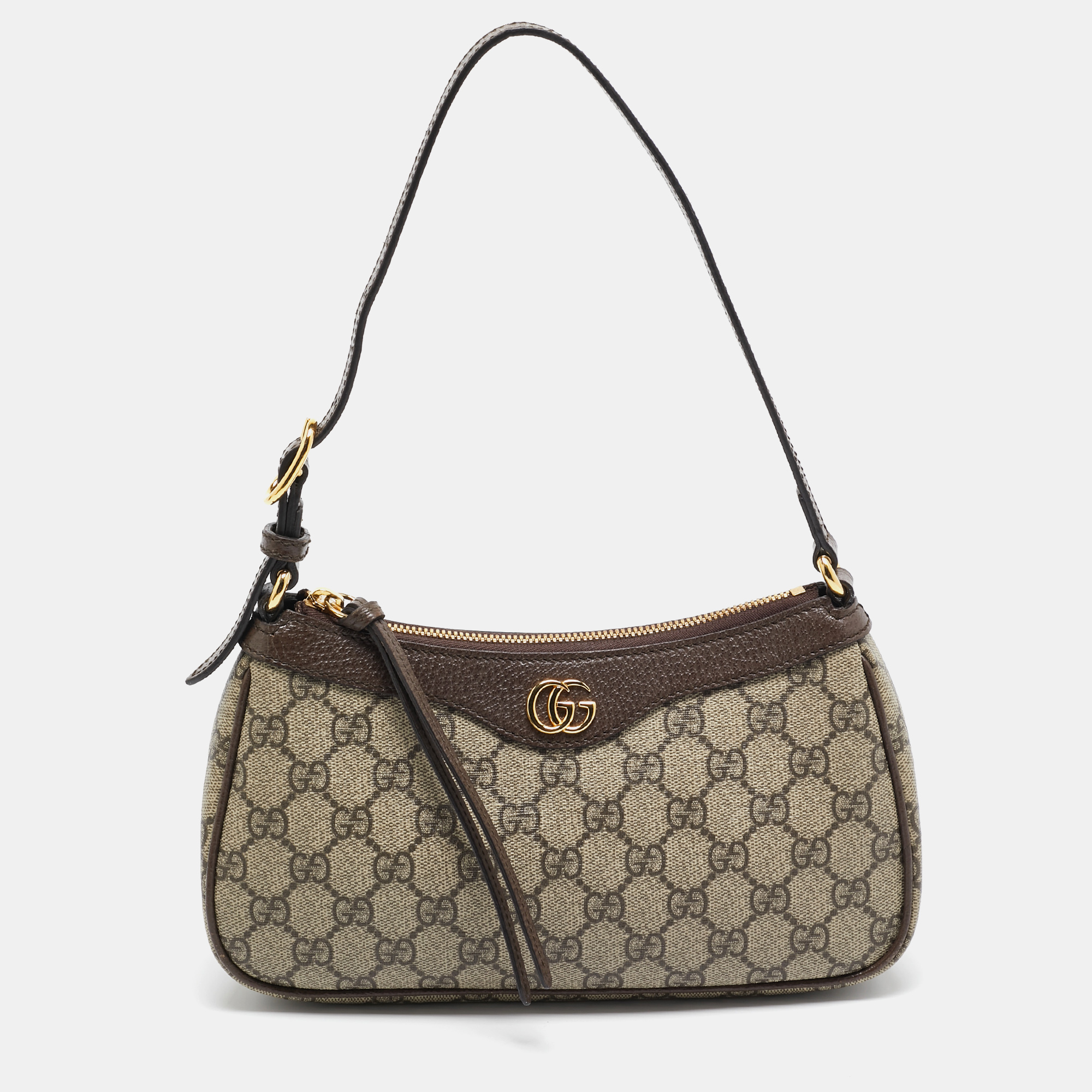 

Gucci Beige/Ebony GG Supreme Canvas and Leather Small Ophidia Bag