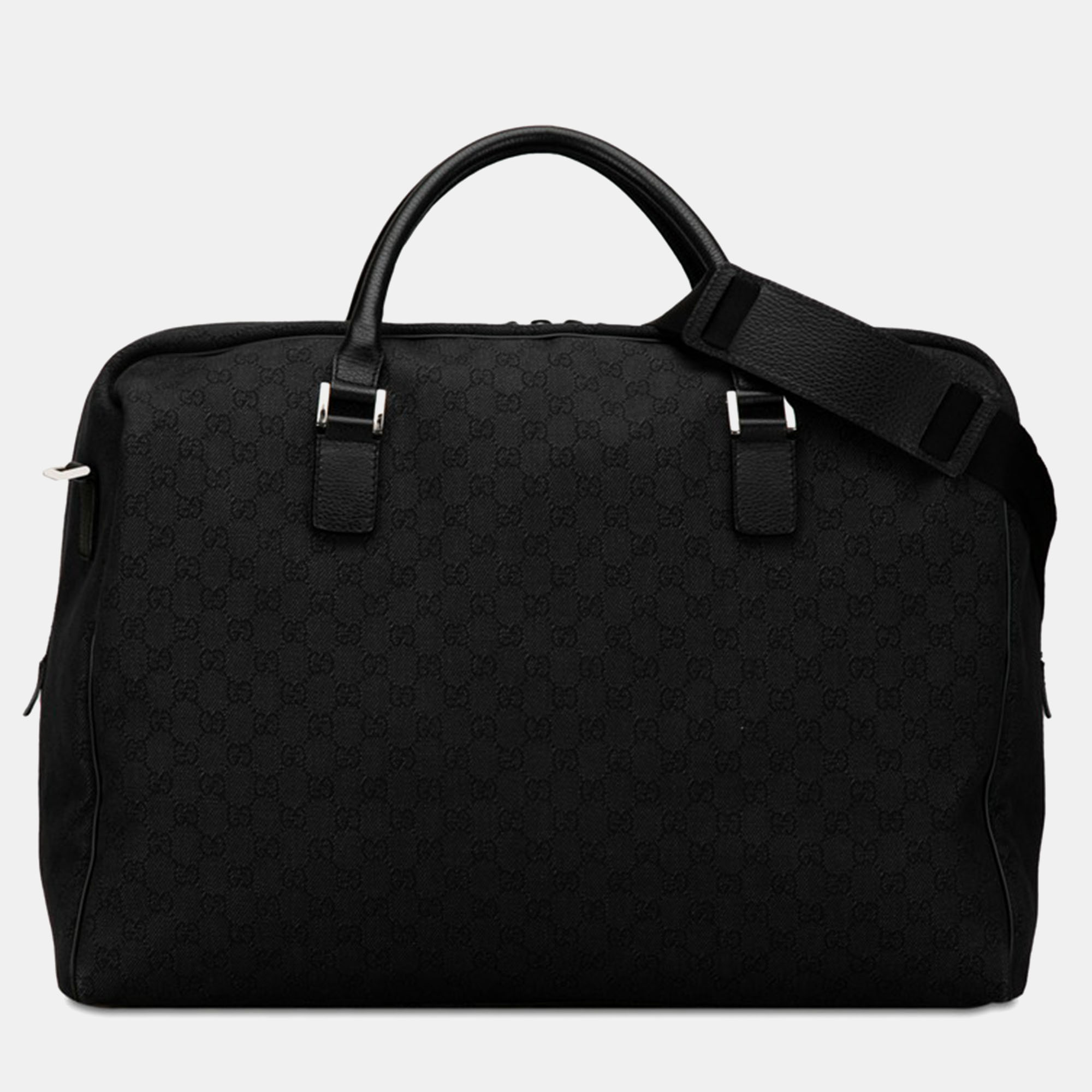 

Gucci Black GG Nylon Weekender Travel Bag