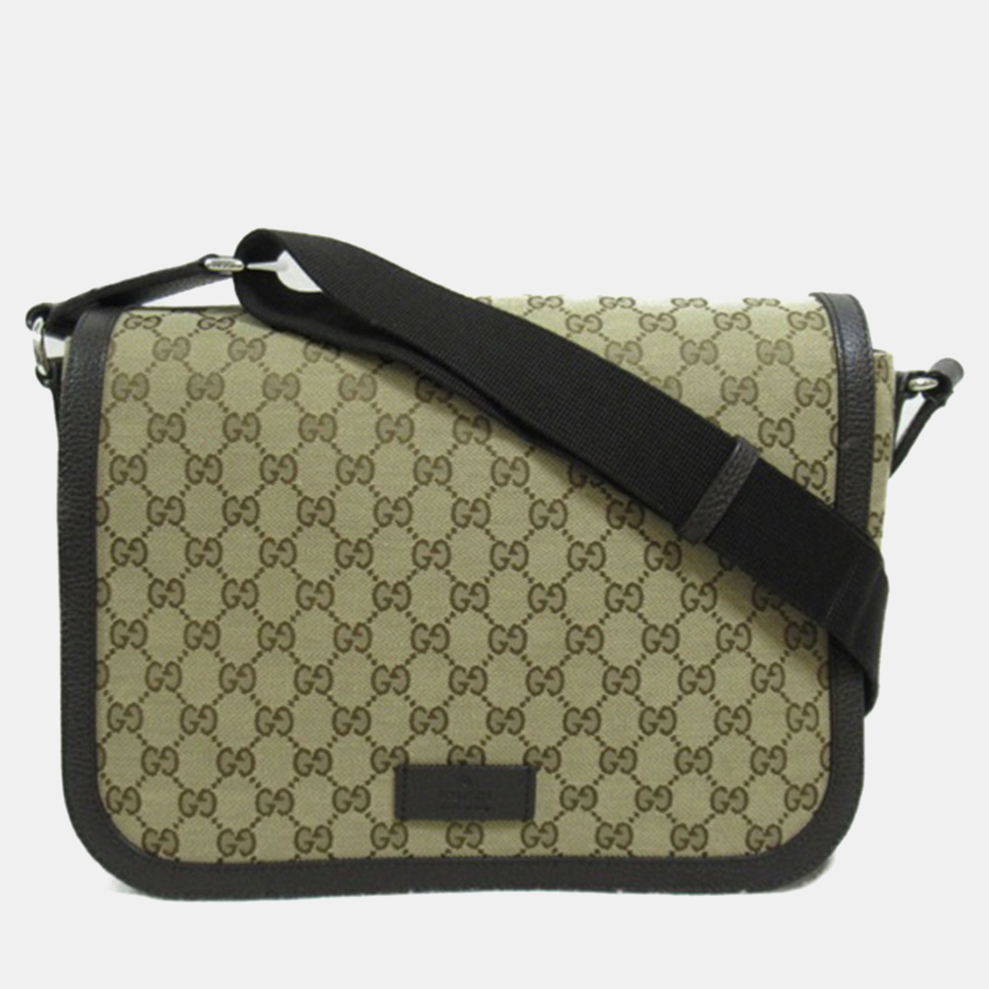 

Gucci Brown/Beige Canvas GG Canvas Messenger Bag