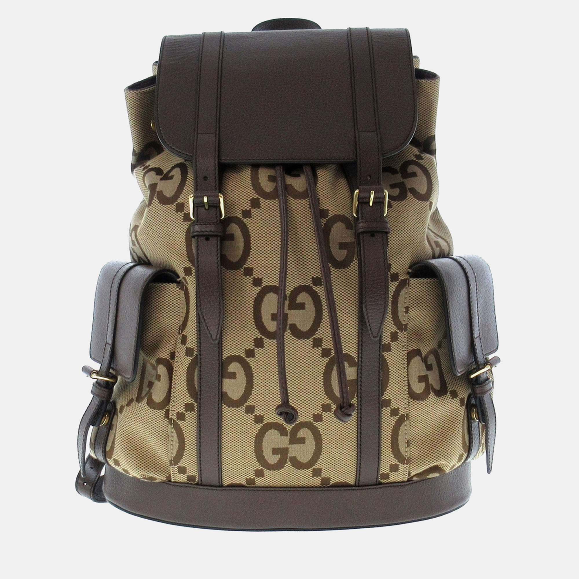 

Gucci Jumbo GG Canvas Backpack, Beige