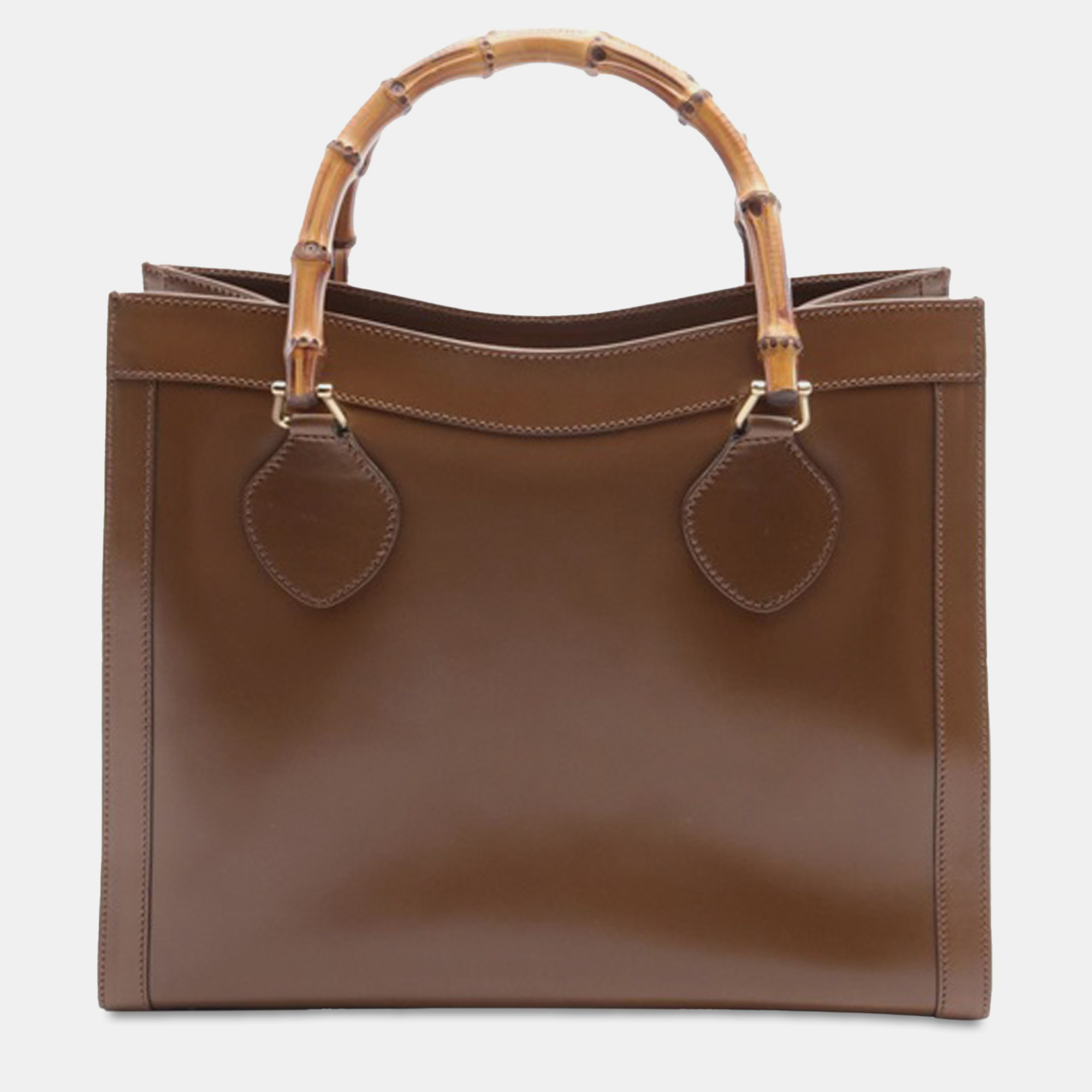 

Gucci Medium Leather Bamboo Diana Tote Bag, Brown