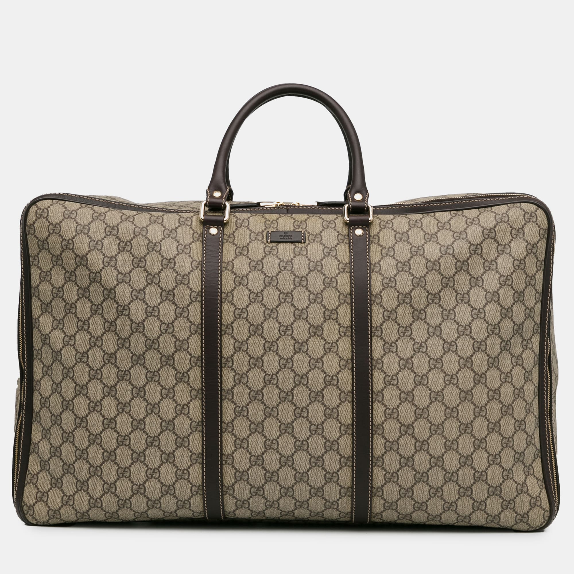 

Gucci GG Supreme Travel Bag, Brown