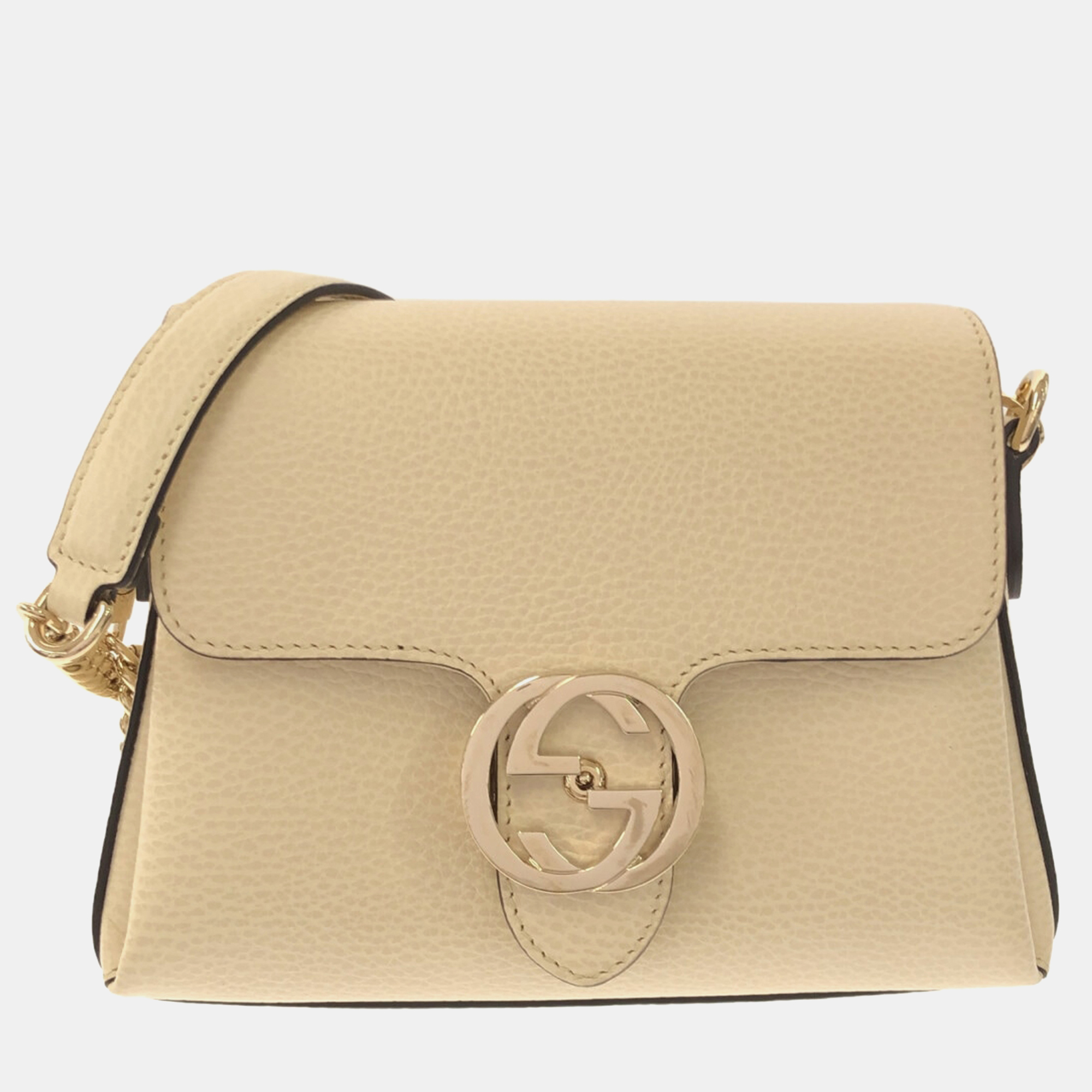 

Gucci Small Dollar Interlocking G Crossbody, White