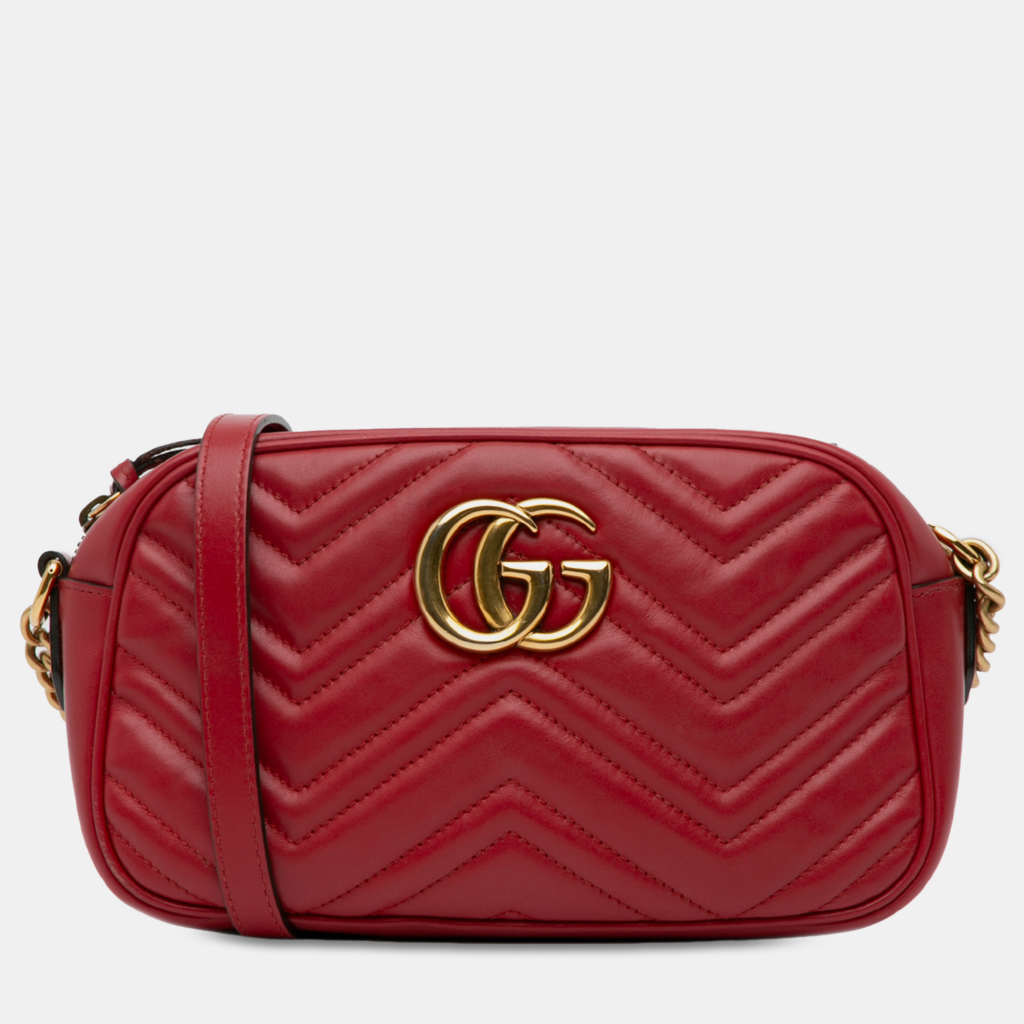 

Gucci Small GG Marmont Matelasse Crossbody Bag, Red