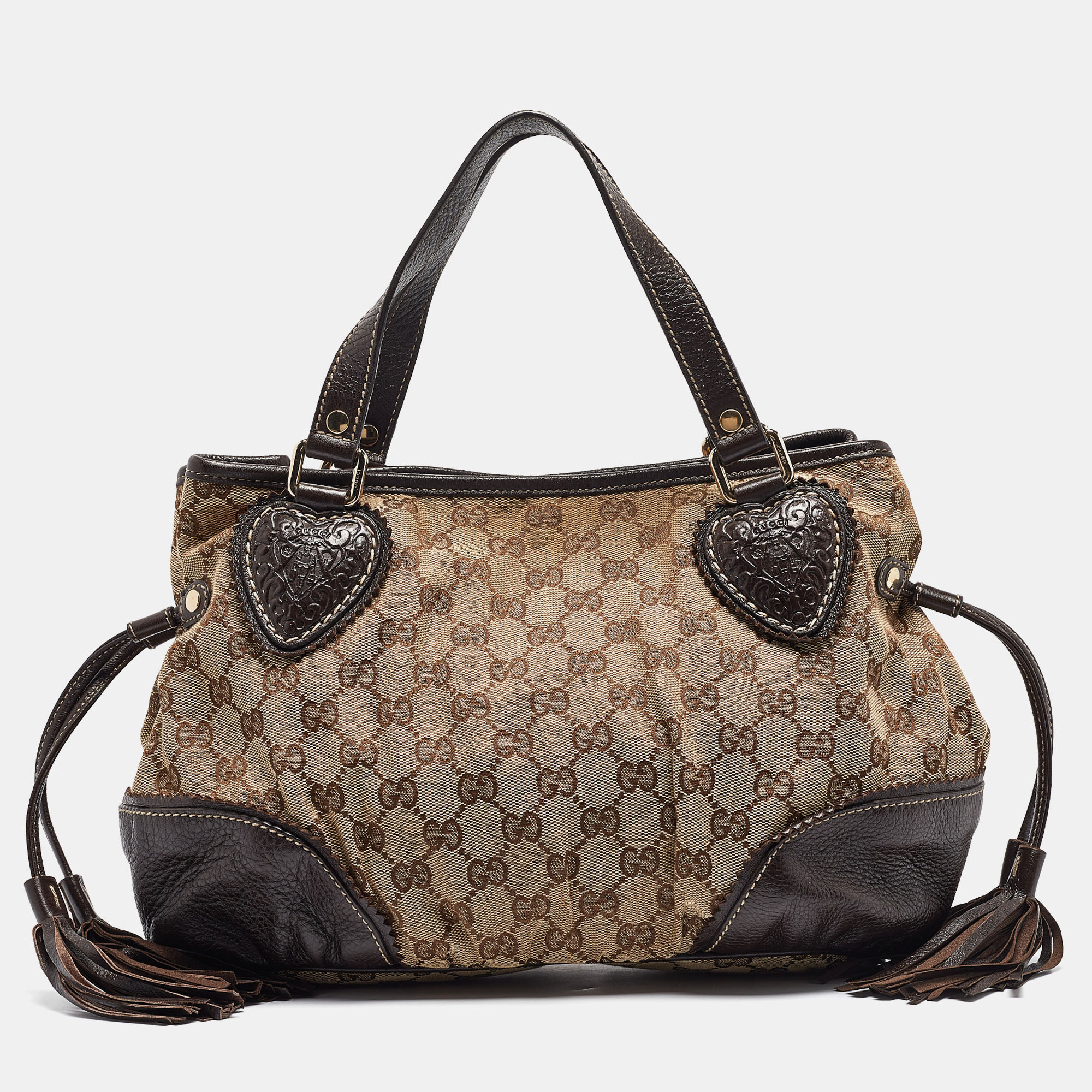 

Gucci Beige/Brown GG Canvas and Leather Tribeca Satchel