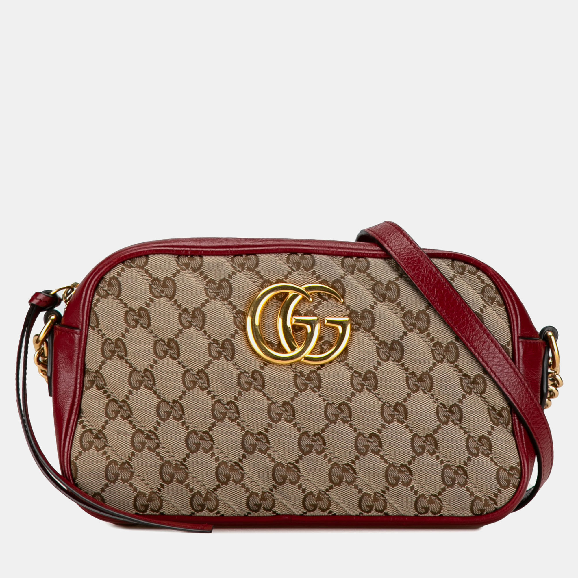 

Gucci Small GG Canvas Marmont Crossbody, Beige