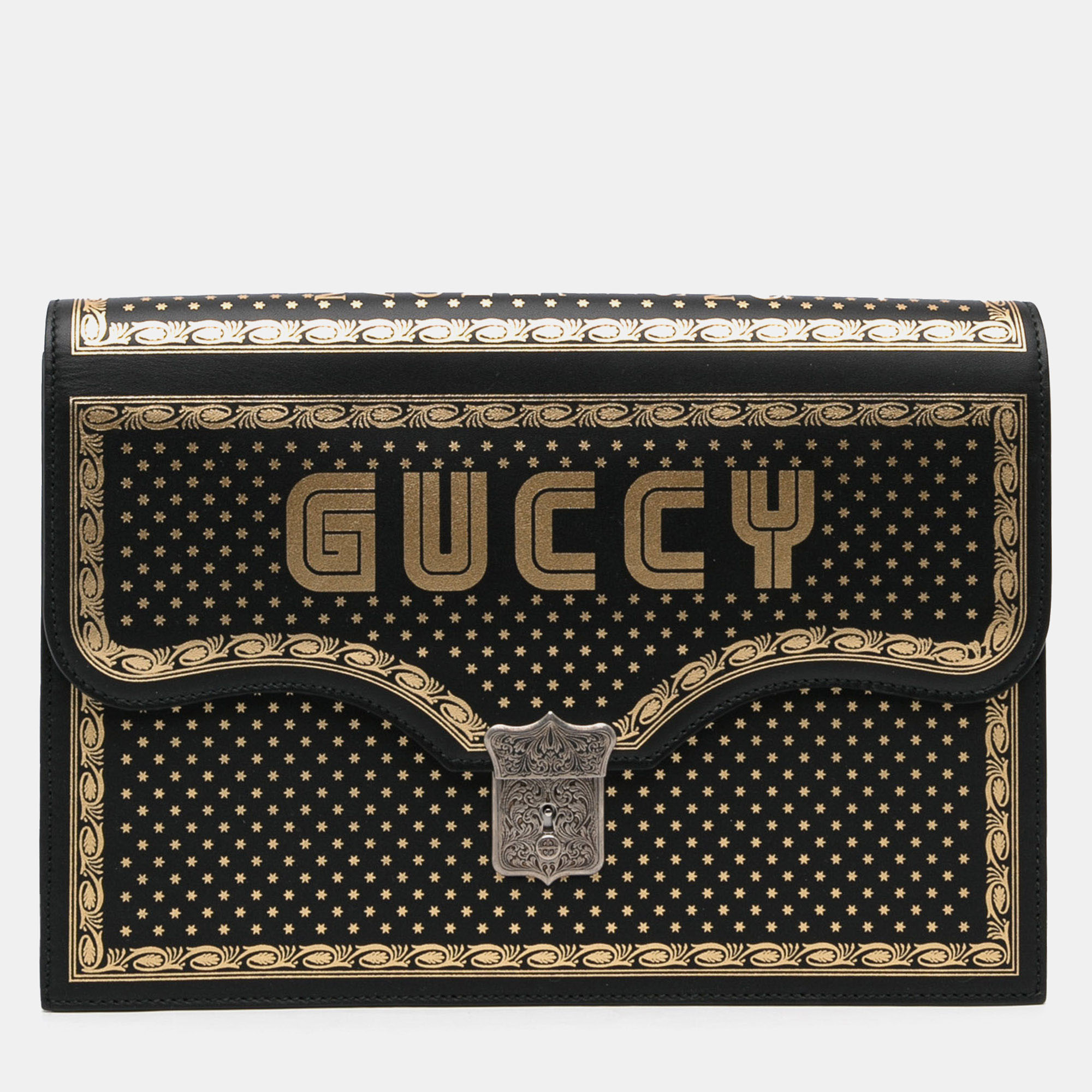 

Gucci Guccy Portfolio Clutch Bag, Black