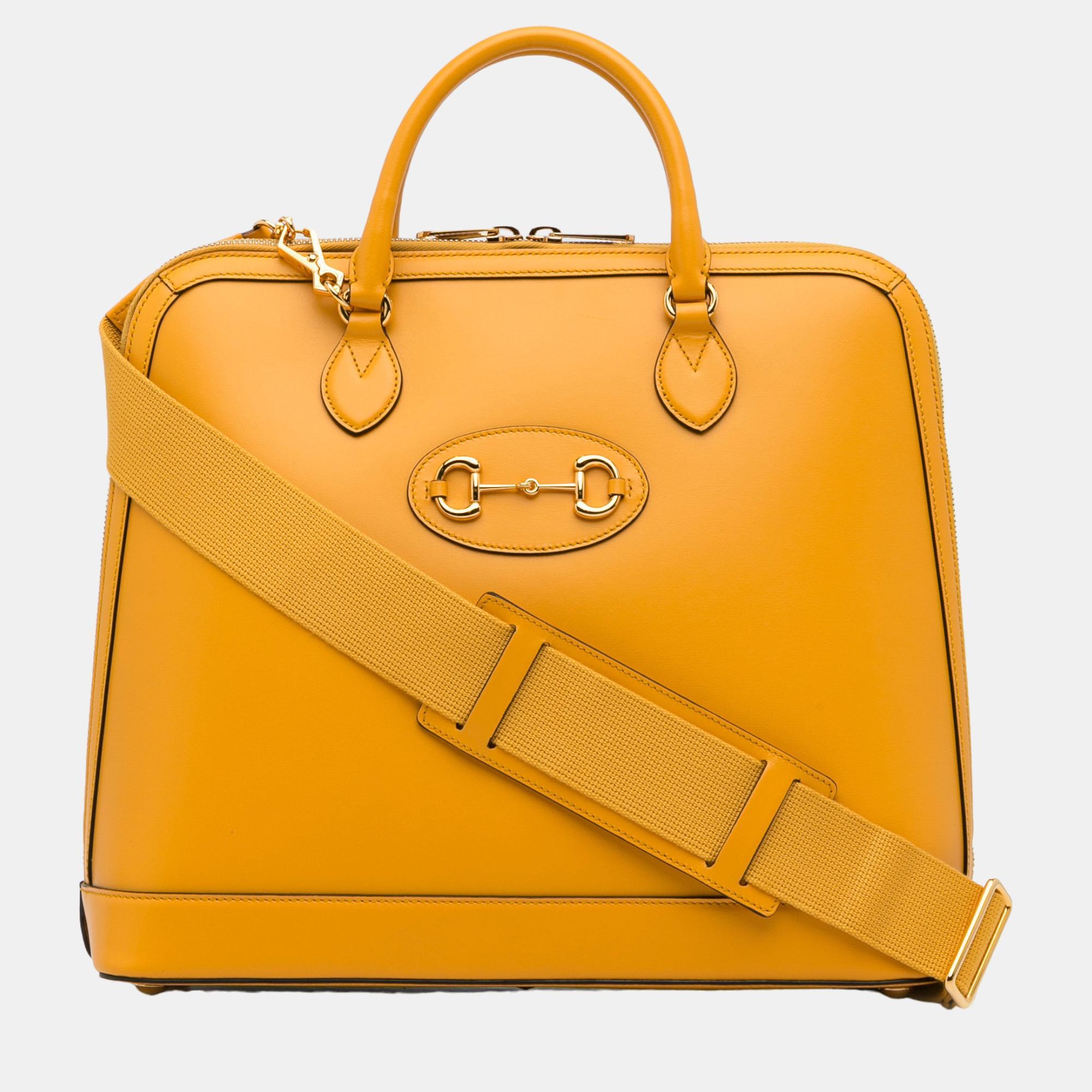 

Gucci Yellow Horsebit 1955 Satchel