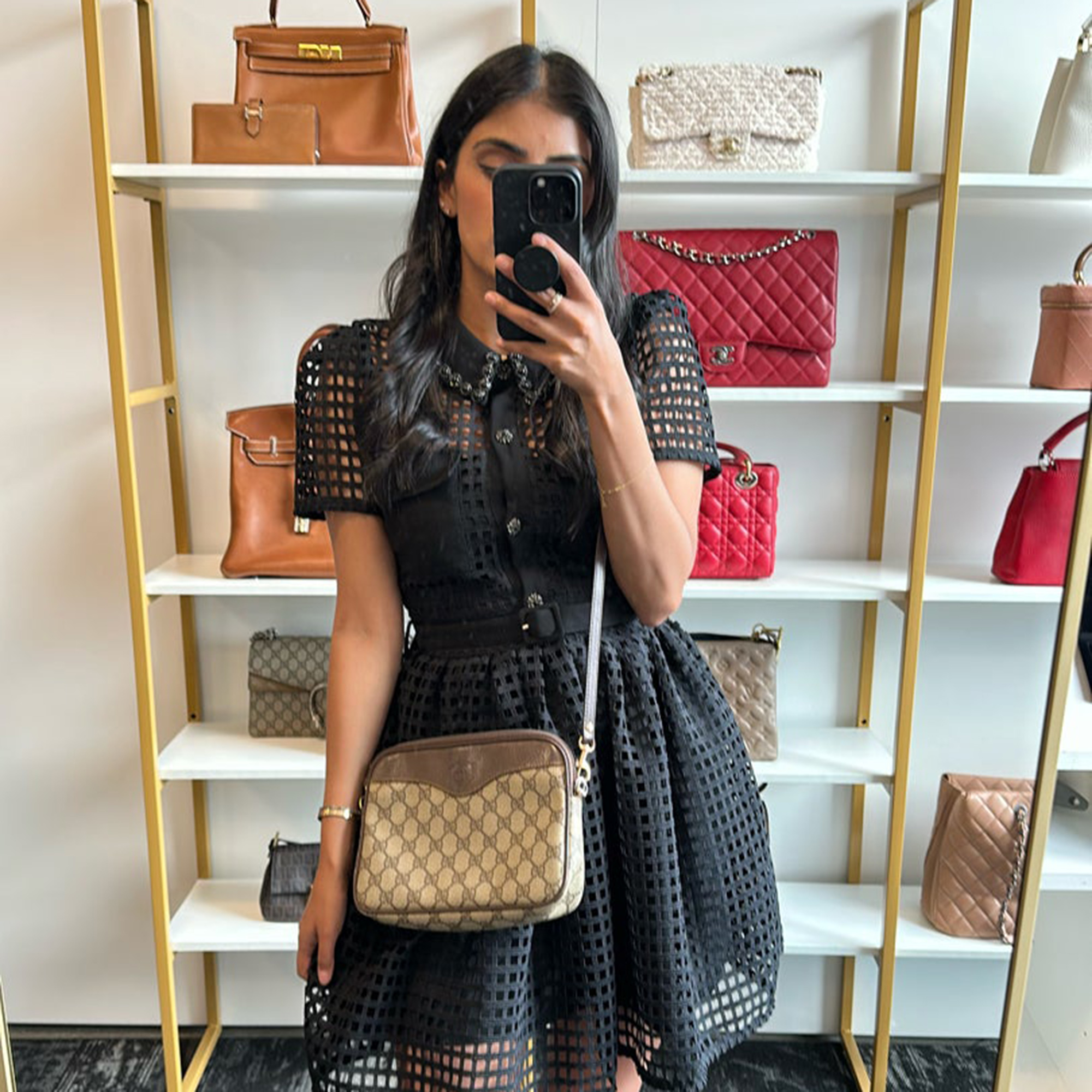 

Gucci Beige Supreme Crossbody Bag