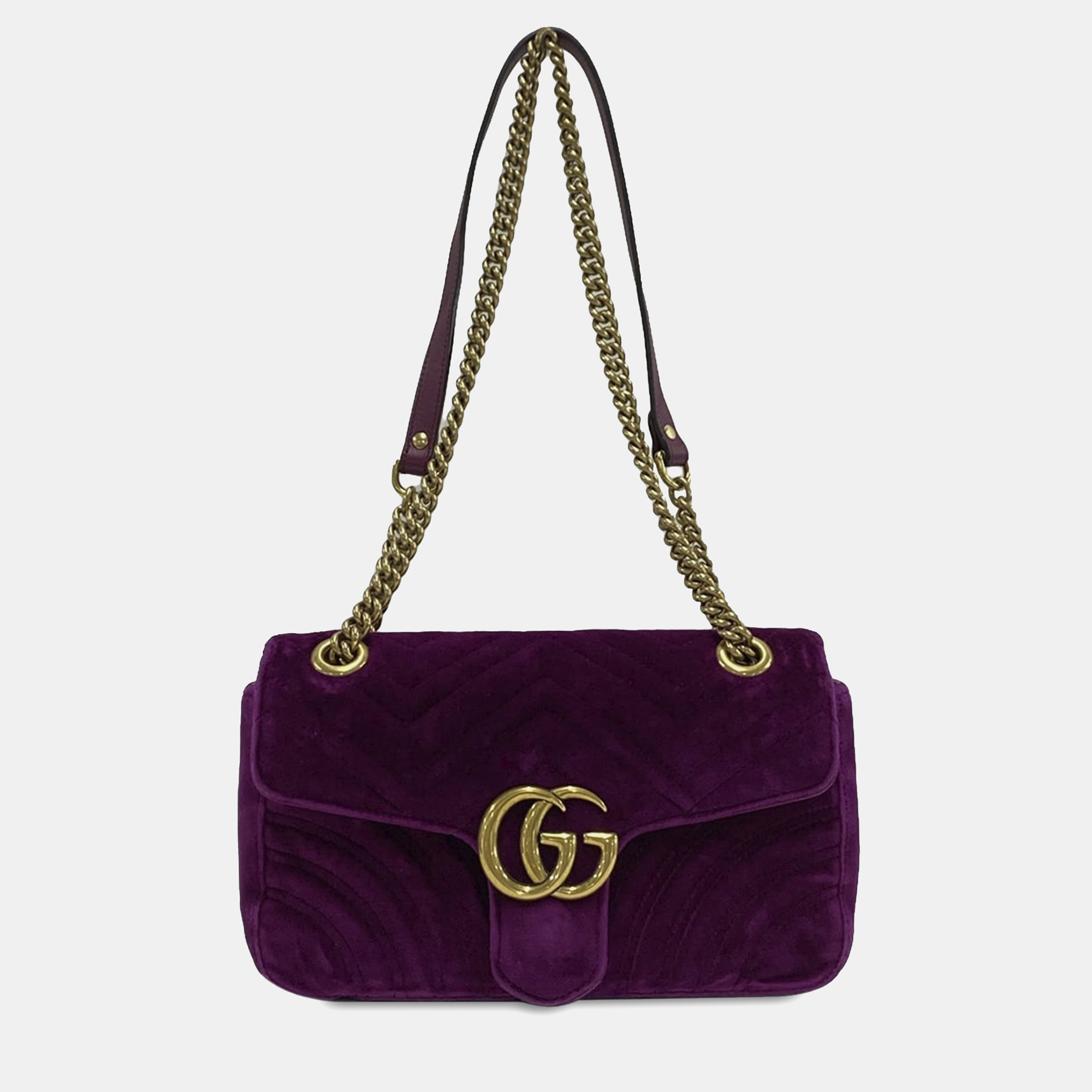 

Gucci Small Velvet GG Marmont Matelasse Crossbody, Purple