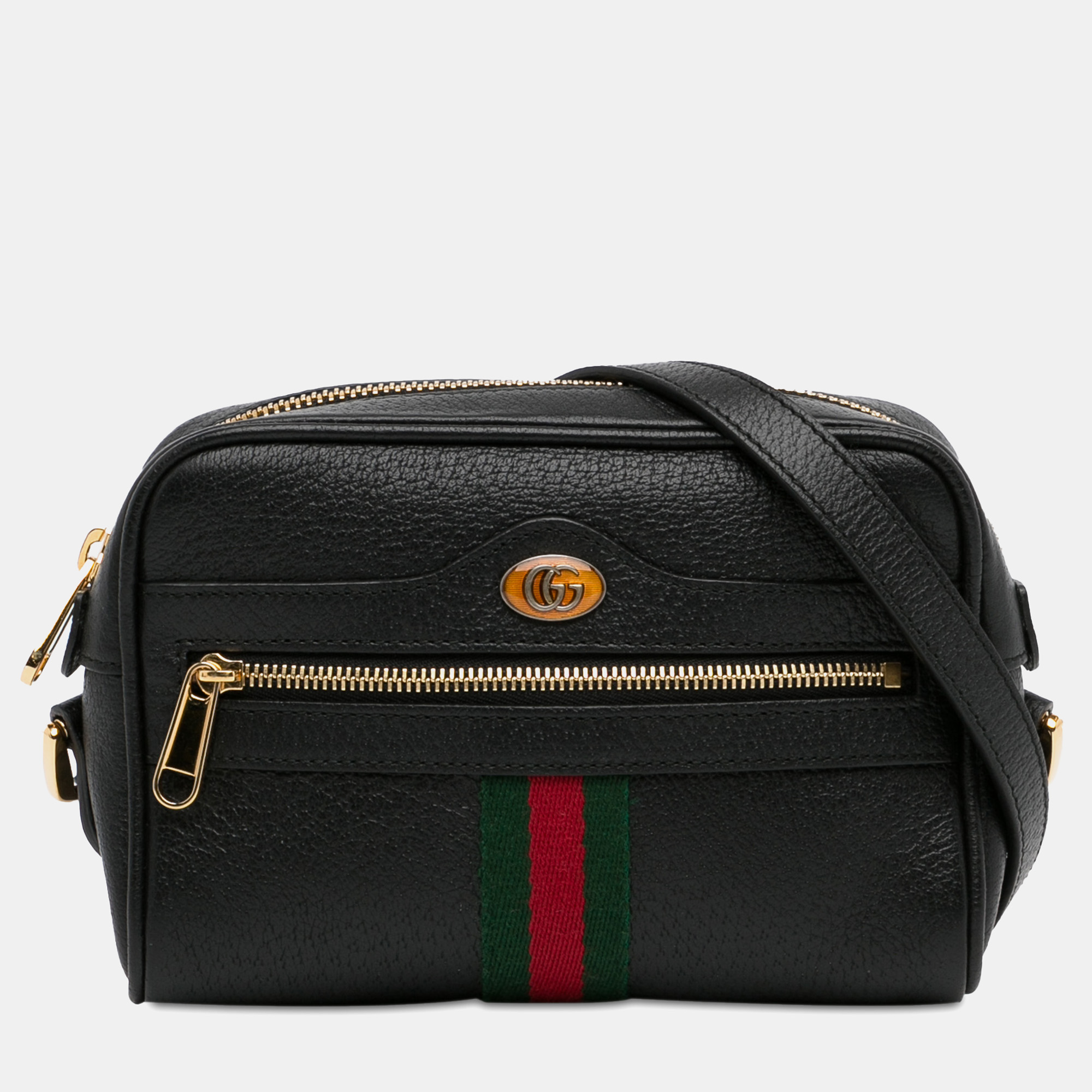 

Gucci Mini Leather Ophidia Crossbody Bag, Black