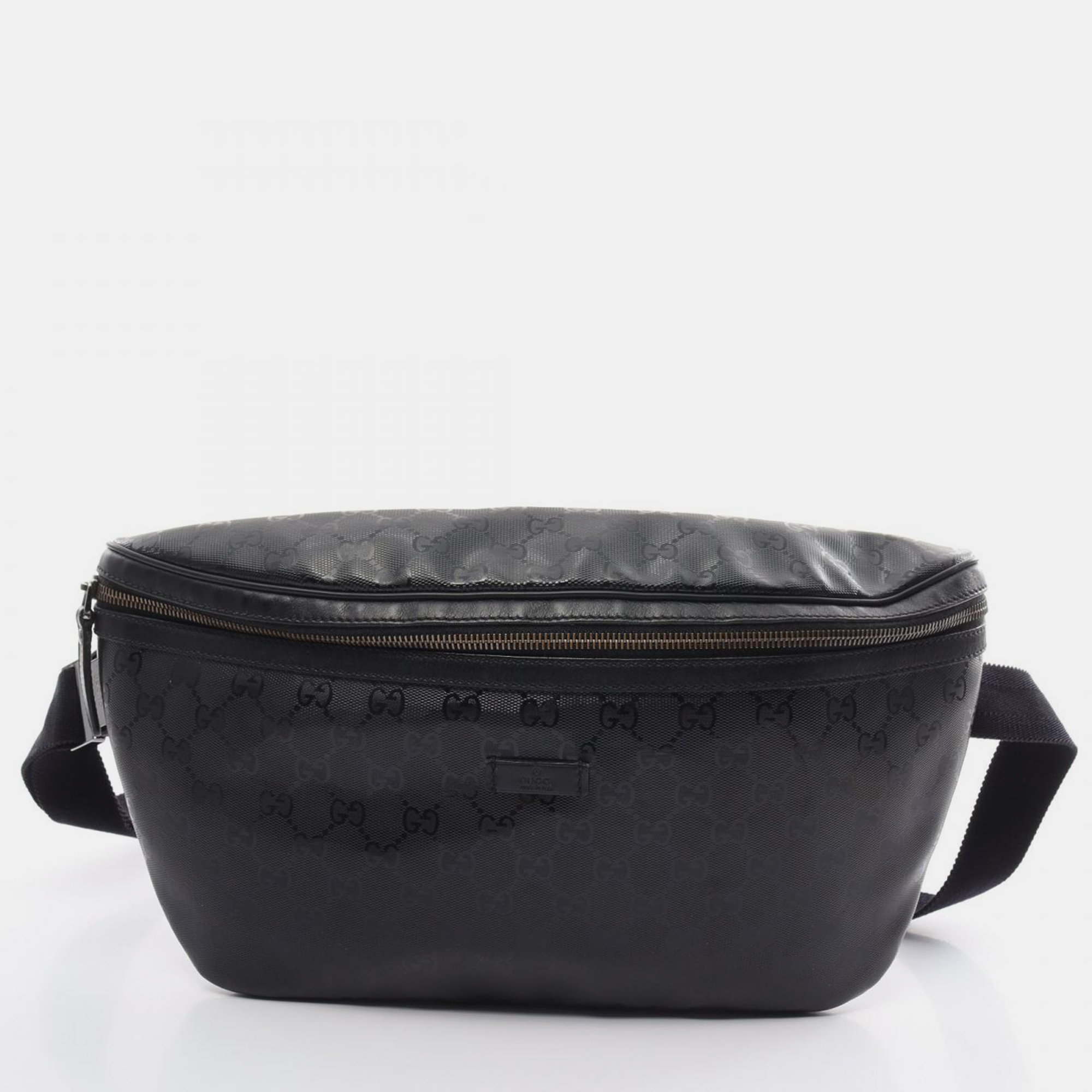 

Gucci Black Canvas GG Imprime Medium Pouch Belt Bag