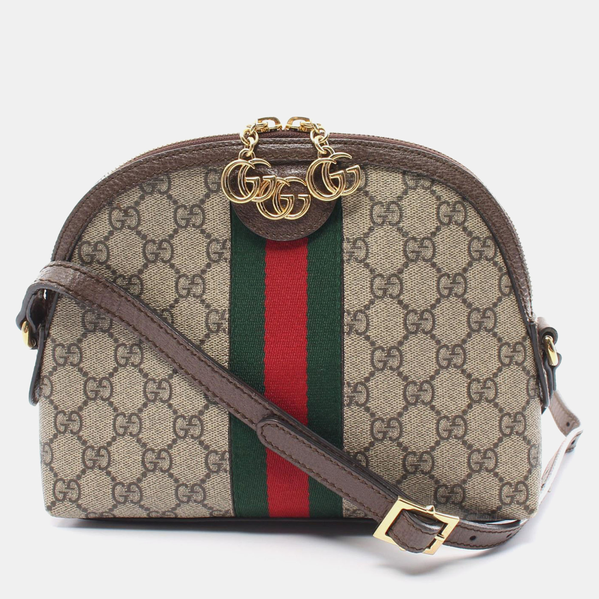 

Gucci Brown Canvas GG Supreme Ophidia Dome Crossbody Bag