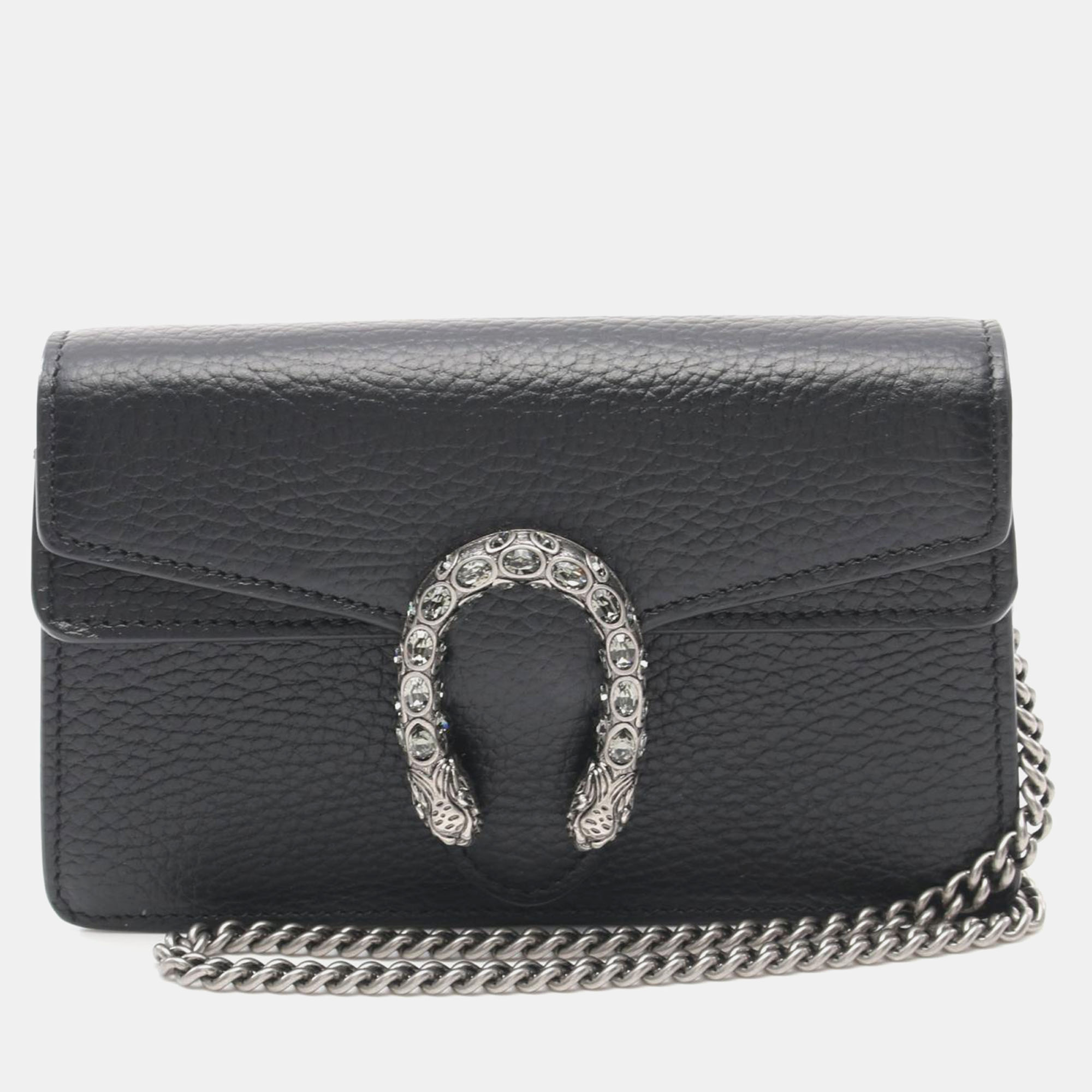 

Gucci Black Leather Super Mini Leather Dionysus Shoulder Bag