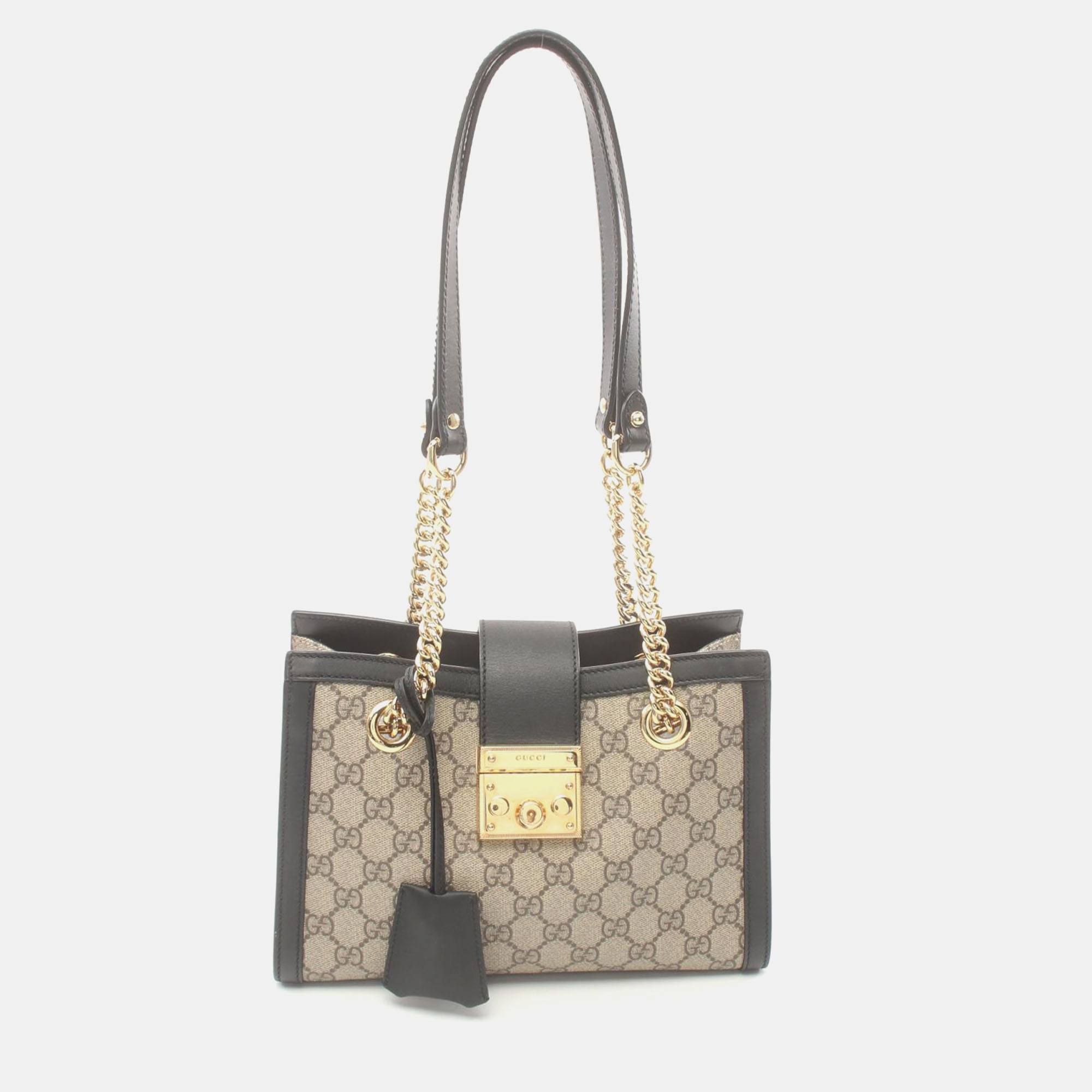 

Gucci Brown Canvas  Padlock Shoulder Bag