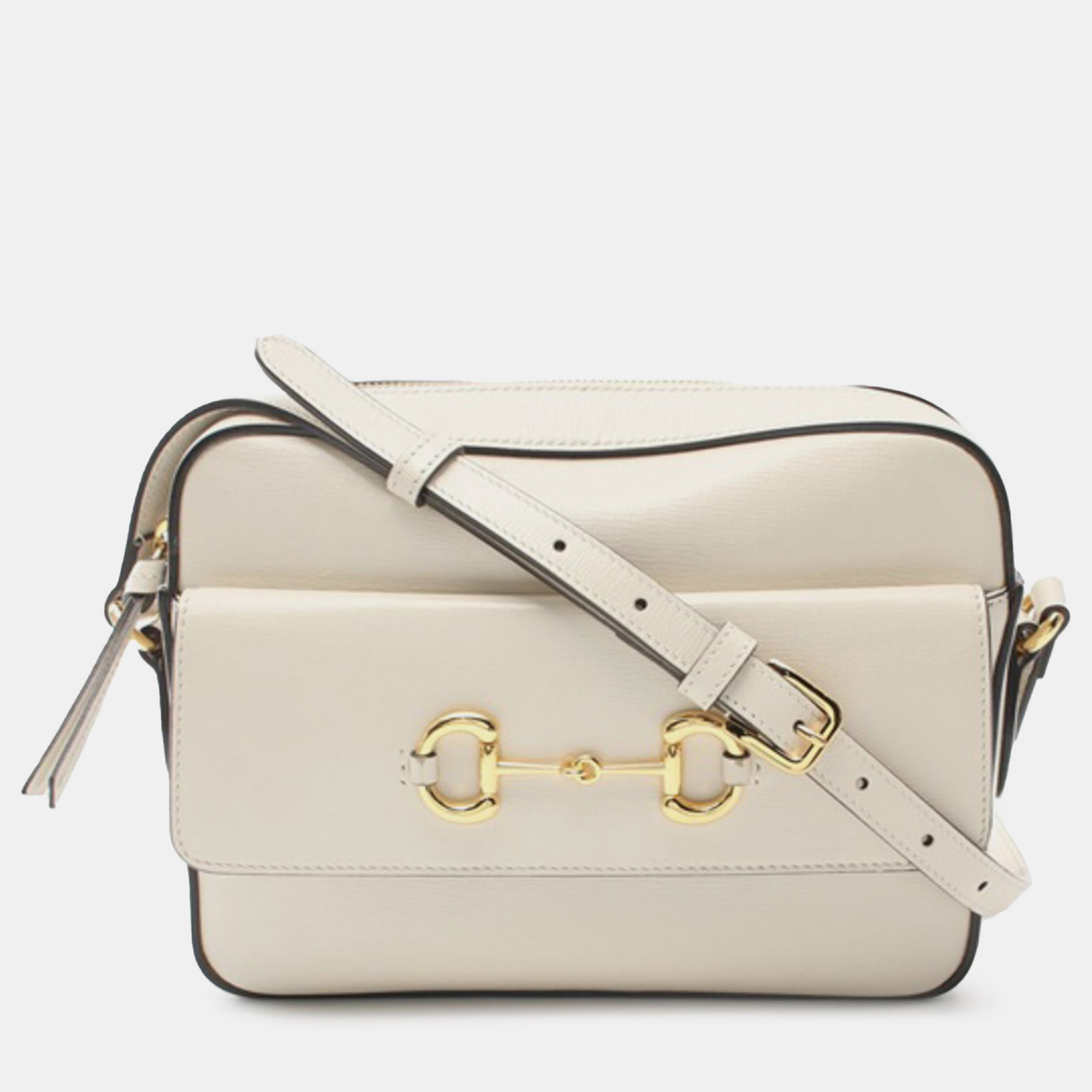 

Gucci Small Leather Horsebit 1955 Crossbody Bag, White