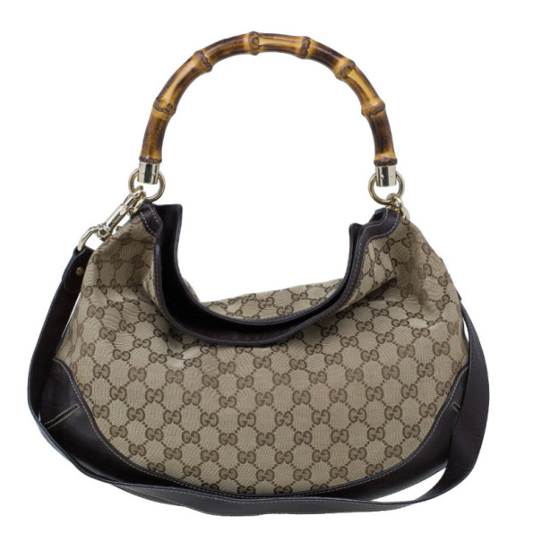 Pre Owned Gucci GG Monogram Canvas Medium Peggy Shoulder Bag