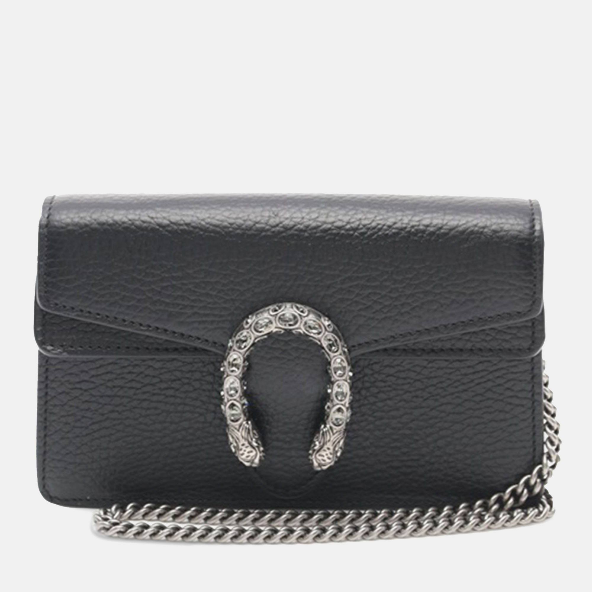 

Gucci Black Leather Super Mini Dionysus Crossbody Bag