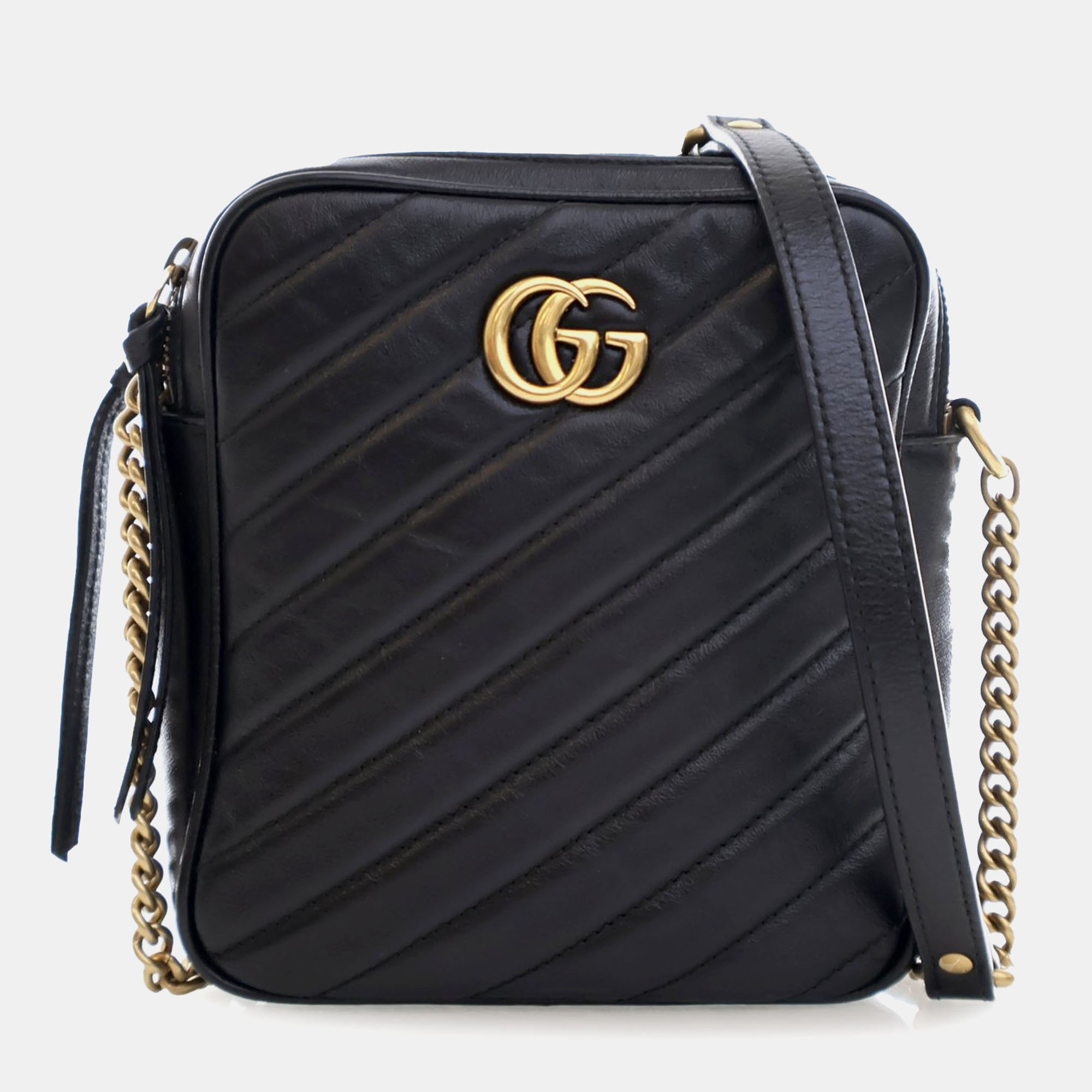 

Gucci GG Marmont Double Zip Camera Bag, Black